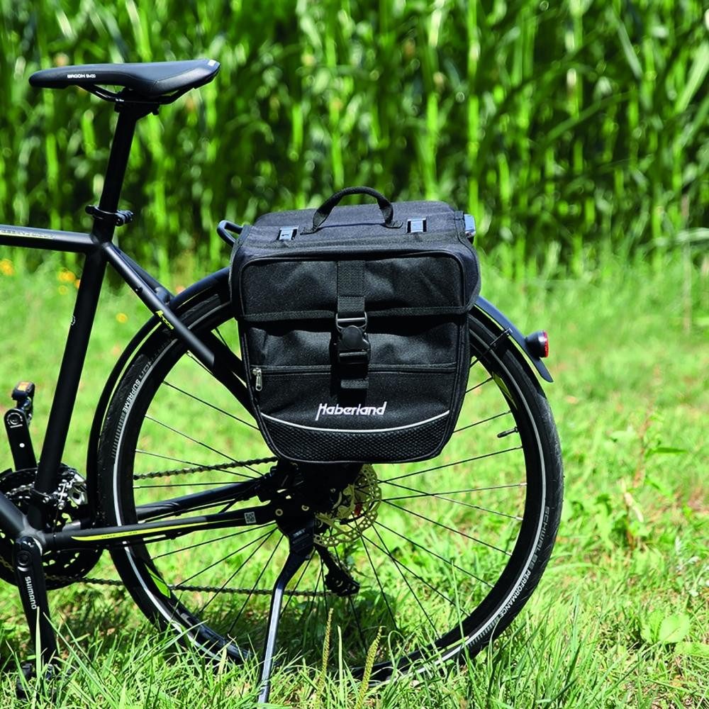 Haberland Fahrradtasche Haberland Doppeltasche Einsteiger schwarz 30x32x13cm - praktische Fahr
