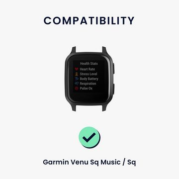 kwmobile Uhrenarmband 2x Band für Garmin Venu Sq Music / Sq, Silikon Fitnesstracker Ersatz Sportarmband - Größe S