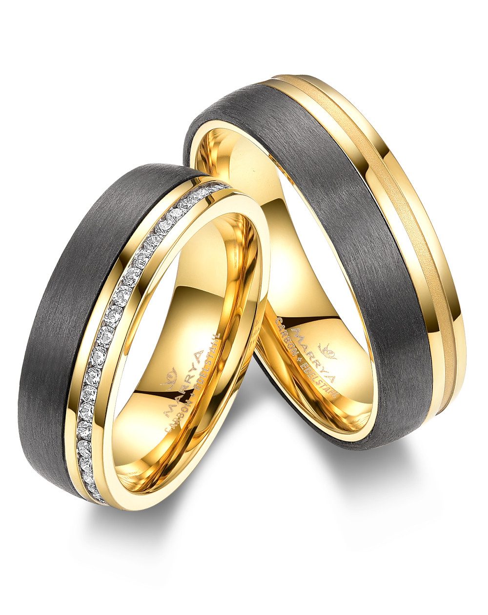 MARRYA Partnerring Carbon Ringe Trauringe Eheringe Partnerringe