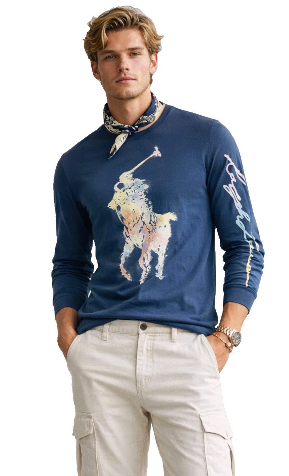 Polo Ralph Lauren Longsleeve Sweatshirt Großes Pony-Logo Custom Slim Fit Eine sofortige Authentifizierung über das Ralph Lauren-System möglich