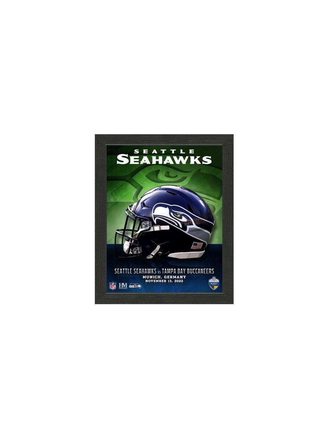 Seattle Seahawks Bild mit Rahmen Seattle Seahawks Team Helmets