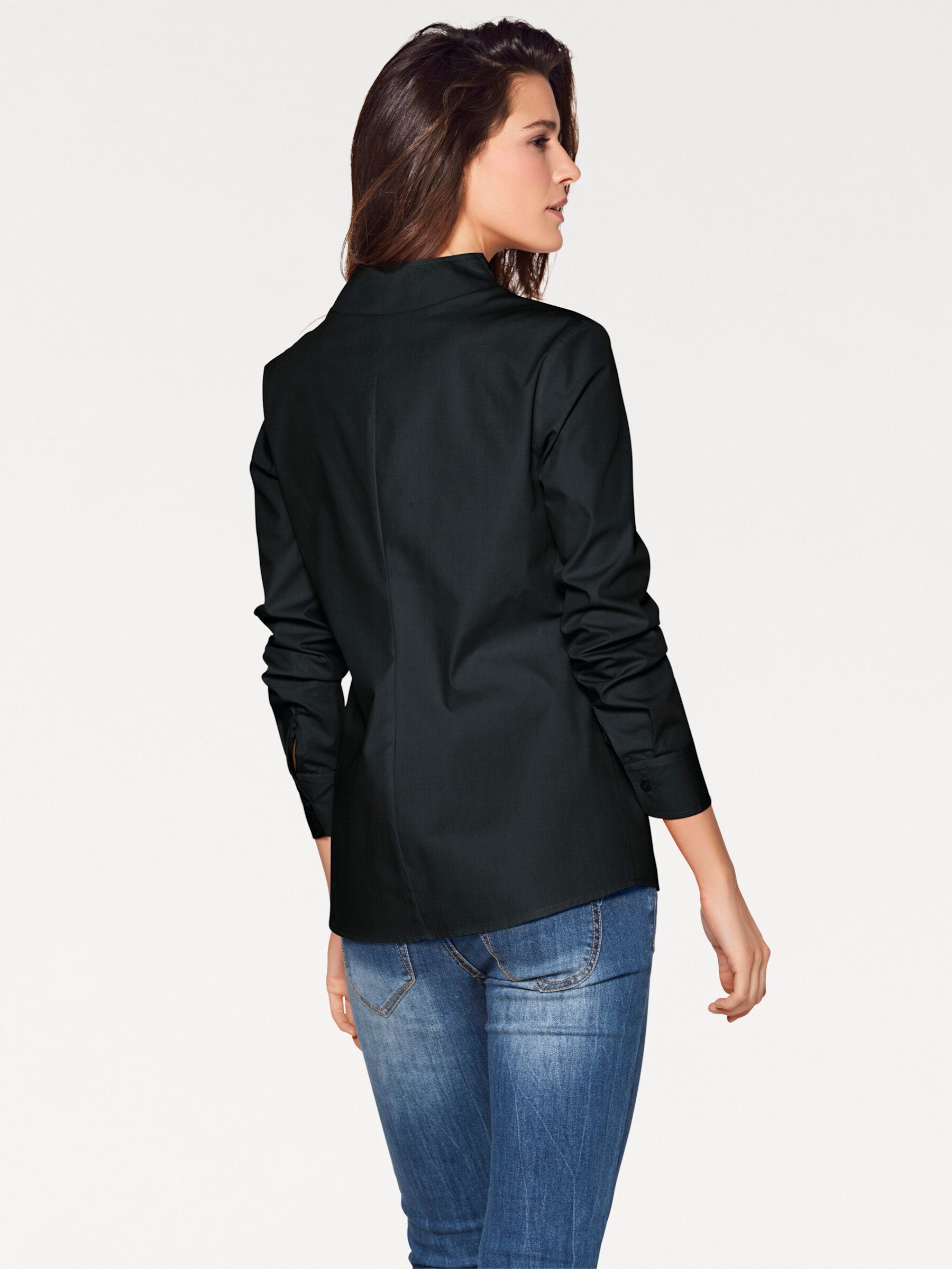heine Klassische Bluse Stehkragen-Bluse Langarm