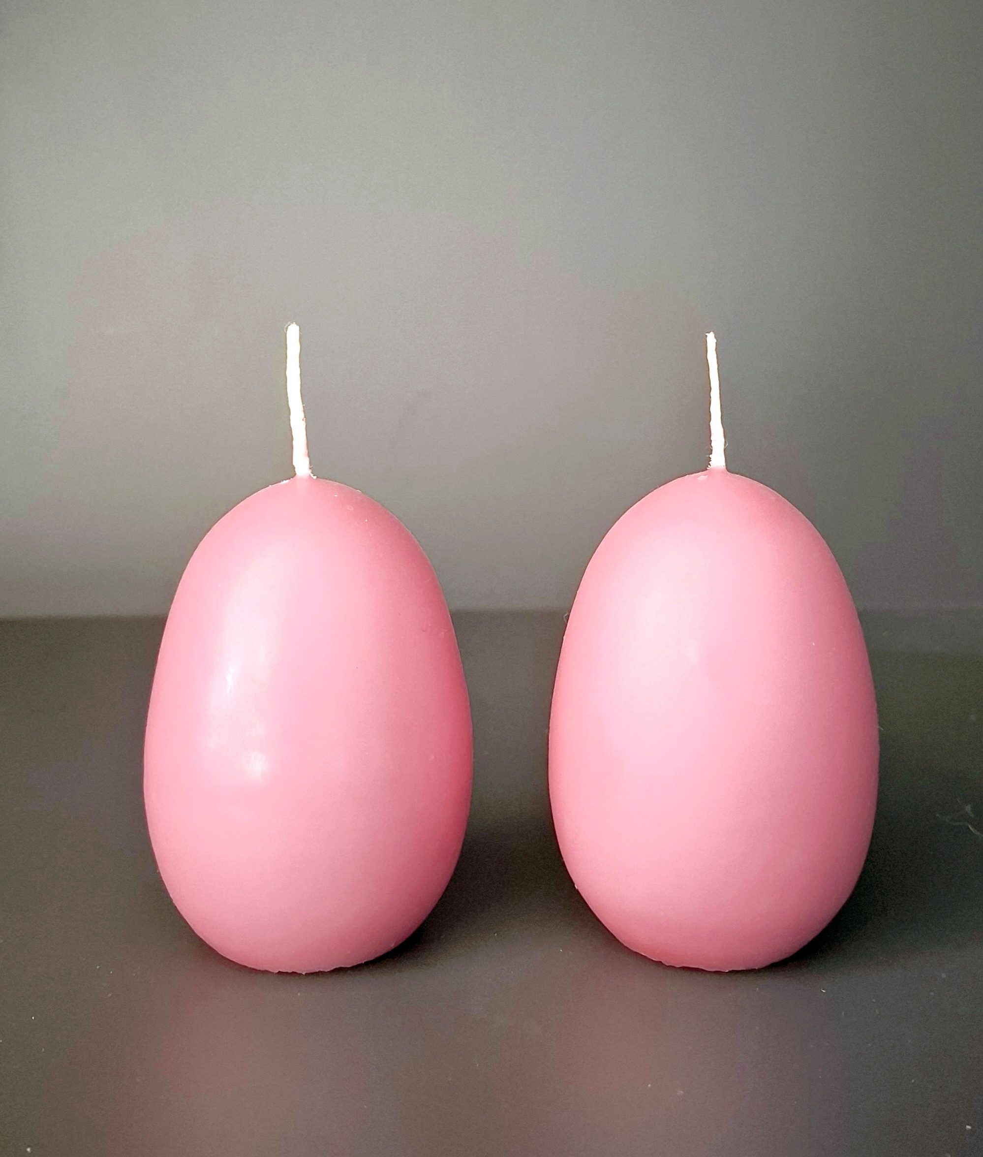 meytrade Formkerze Eikerzen im Set, Osterdeko für den Tisch, Osterkranz im Frühling (2-tlg), Qualitätskerzen mit langer Brenndauer