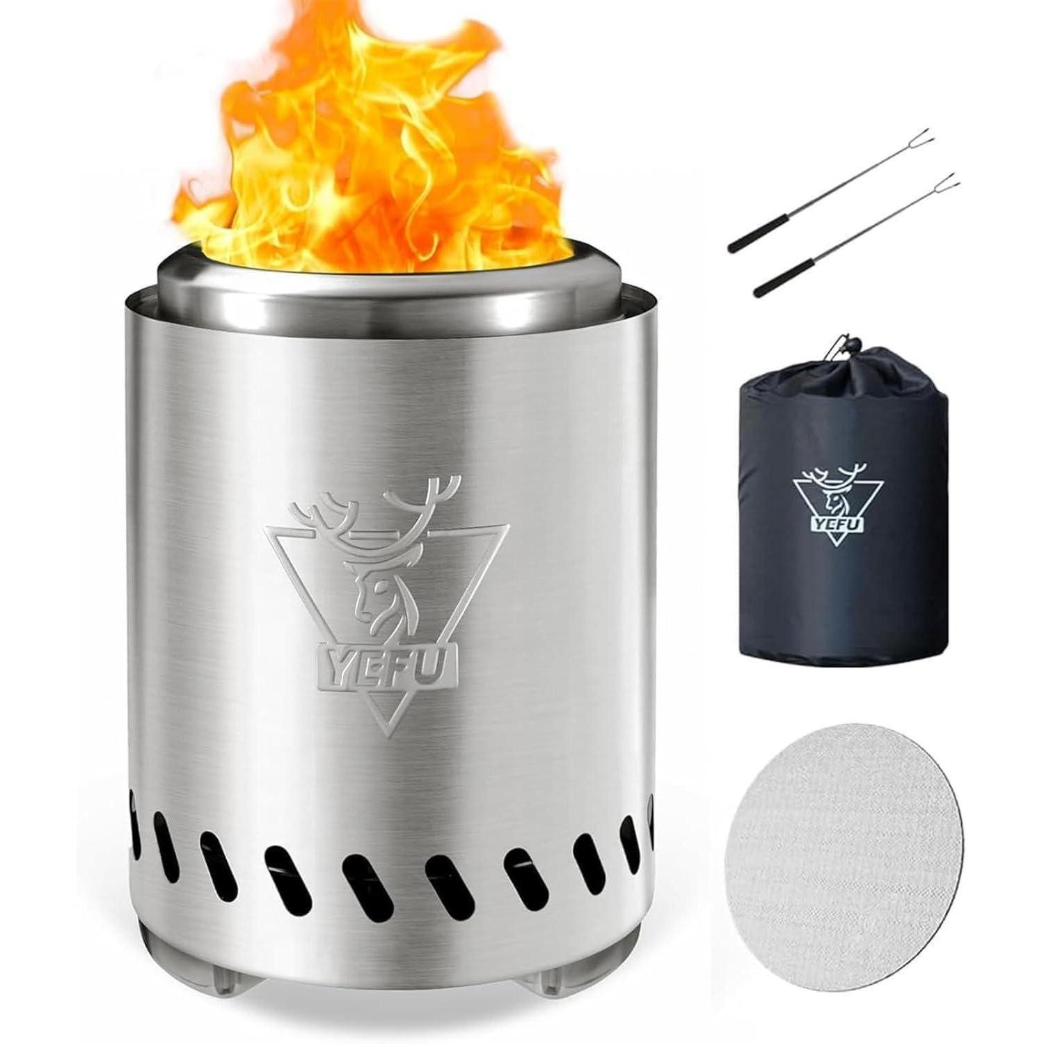 LuxusKollektion Feuerstelle Rauchfreie Tischfeuerstelle Silber 21,8cm, (1-St)