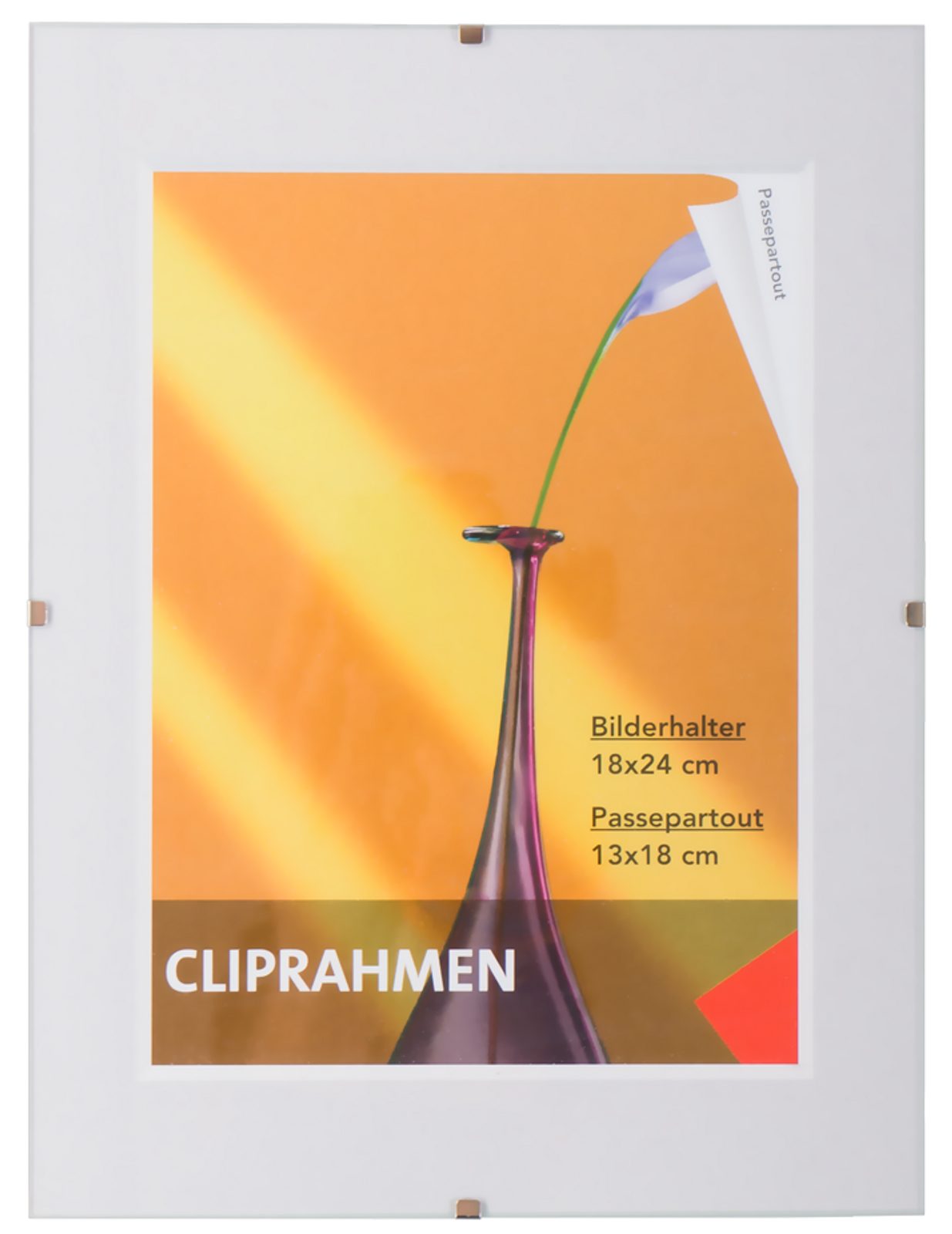 BURI Bilderrahmen 1 Stück Rahmenloser Bilderrahmen 18x24cm Bilderhalter Fotorahmen Fotoh