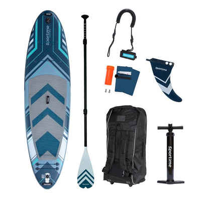 Sportime SUP-Board Stand Up Paddling Board Seegleiter Pro Touring-Set, 3-fach Kanten-Verstärkung = X-Strong, Gepäcknetz vorne und hinten