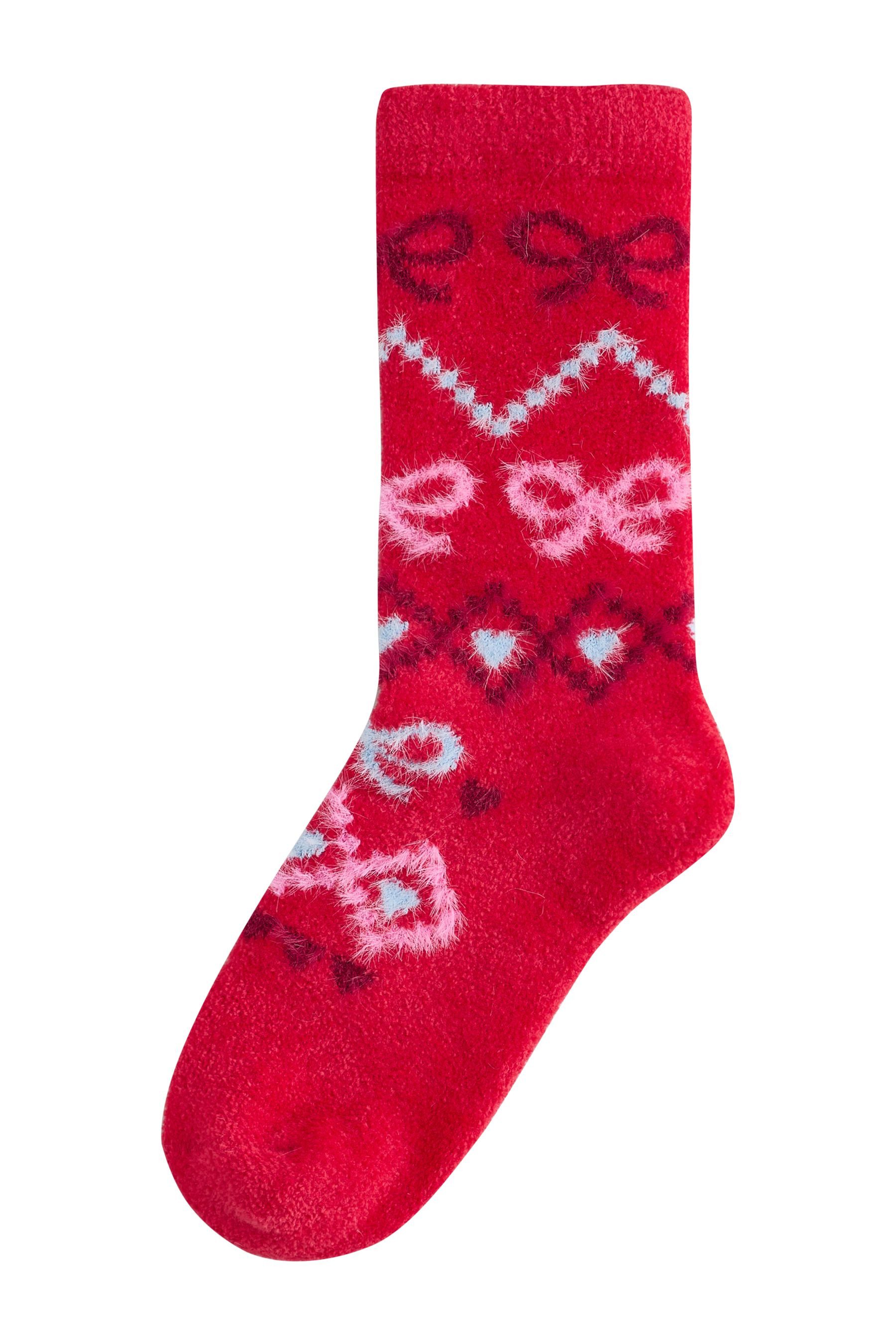 Next Kuschelsocken Gemusterte, gemütliche Socken, Schleife (1-Paar)