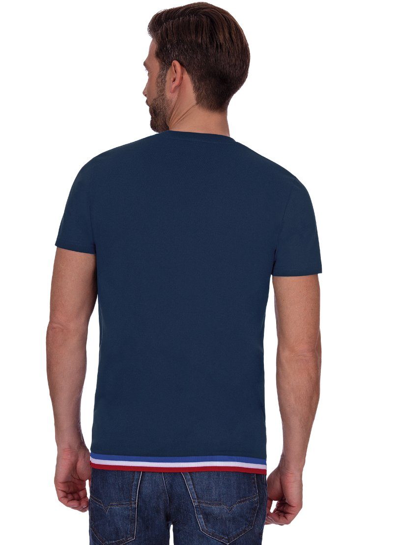 Trigema T-Shirt TRIGEMA T-Shirt aus 100% Baumwolle navy