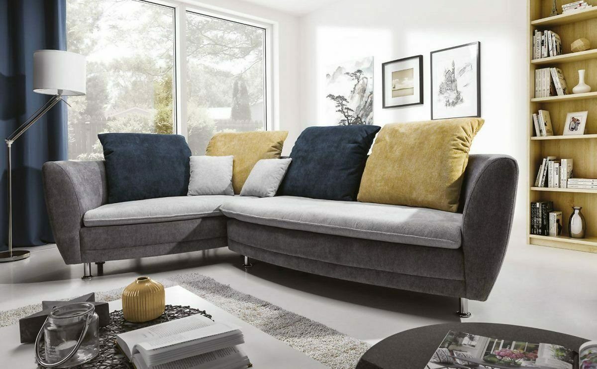 JVmoebel Ecksofa, Design Ecksofa Polster Eck Garnitur Rund Couchen Sofa Couch