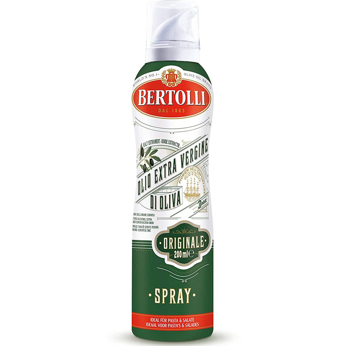 BERTOLLI Speiseöl, Bertolli Originale Natives Olivenöl Spray für Salat oder Pasta 200ml