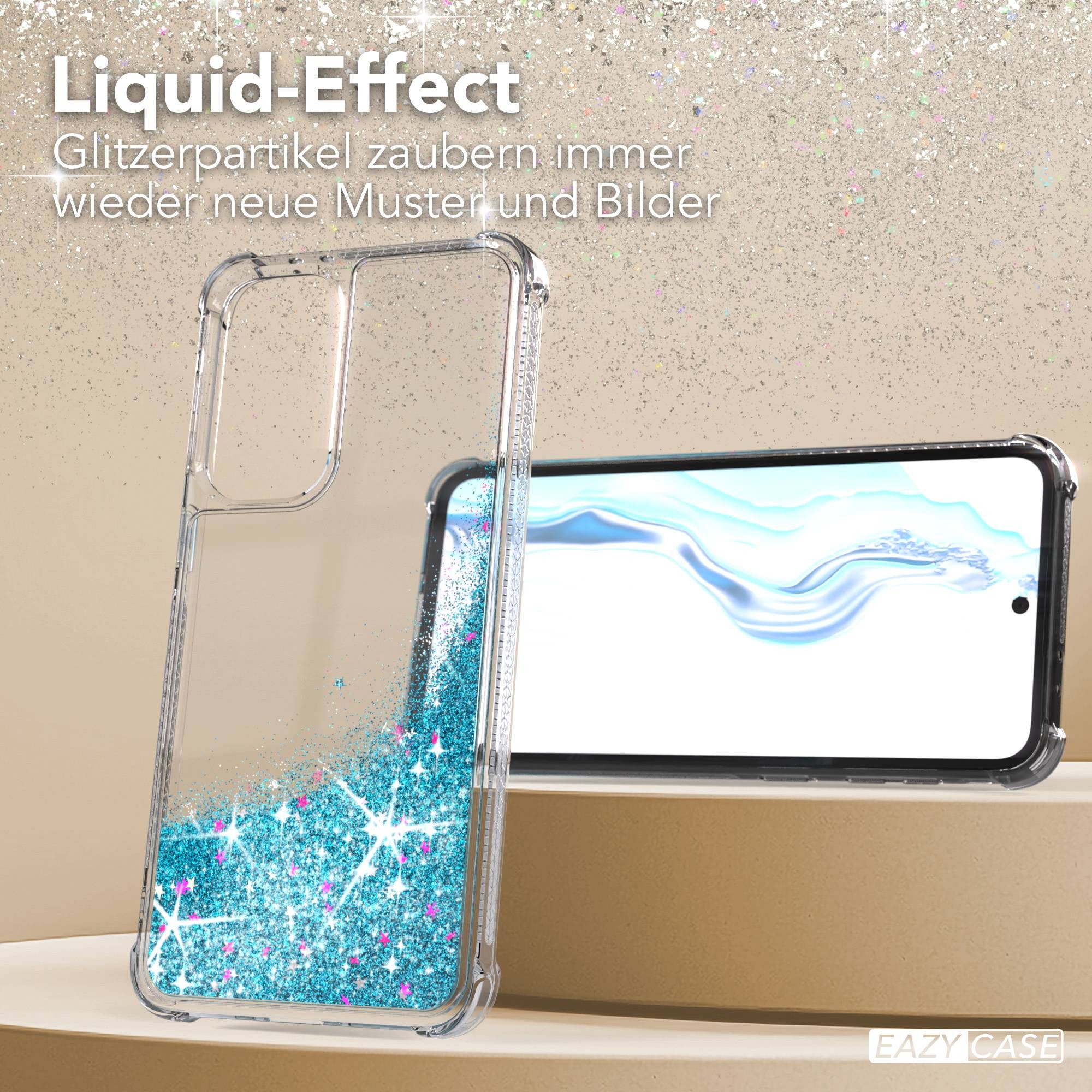 EAZY CASE Handyhülle Liquid Glittery Case für Samsung Galaxy A37 6,7 Zoll, Gloss Slimcover Girly Backcover Bling Phone Case kratzfeste Cover Blau – Bild 4 von 5