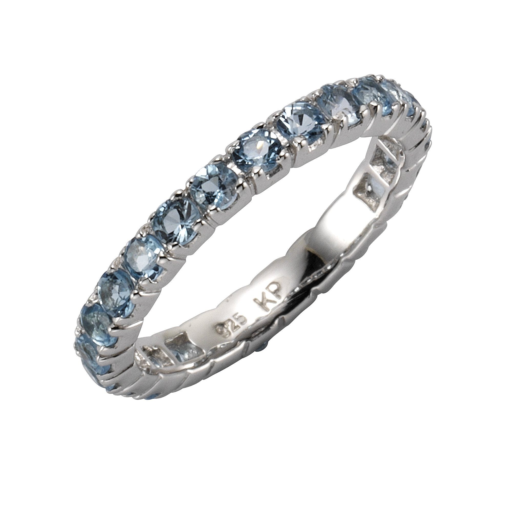 Blautopas Sterling 925/- Silber Fingerring Zeeme