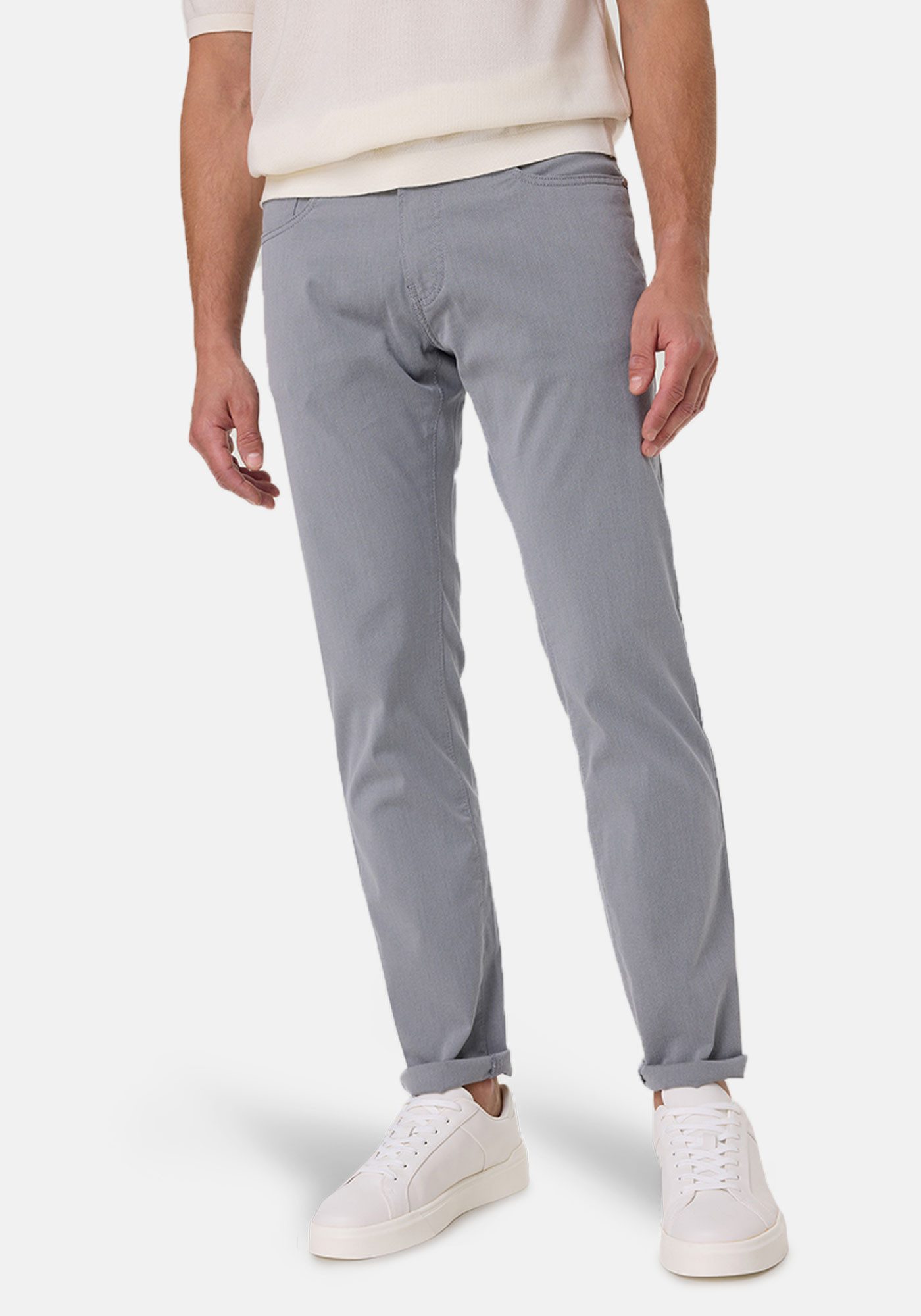 Pierre Cardin 5-Pocket-Hose Lyon Tapered Flachgewebe günstig online kaufen
