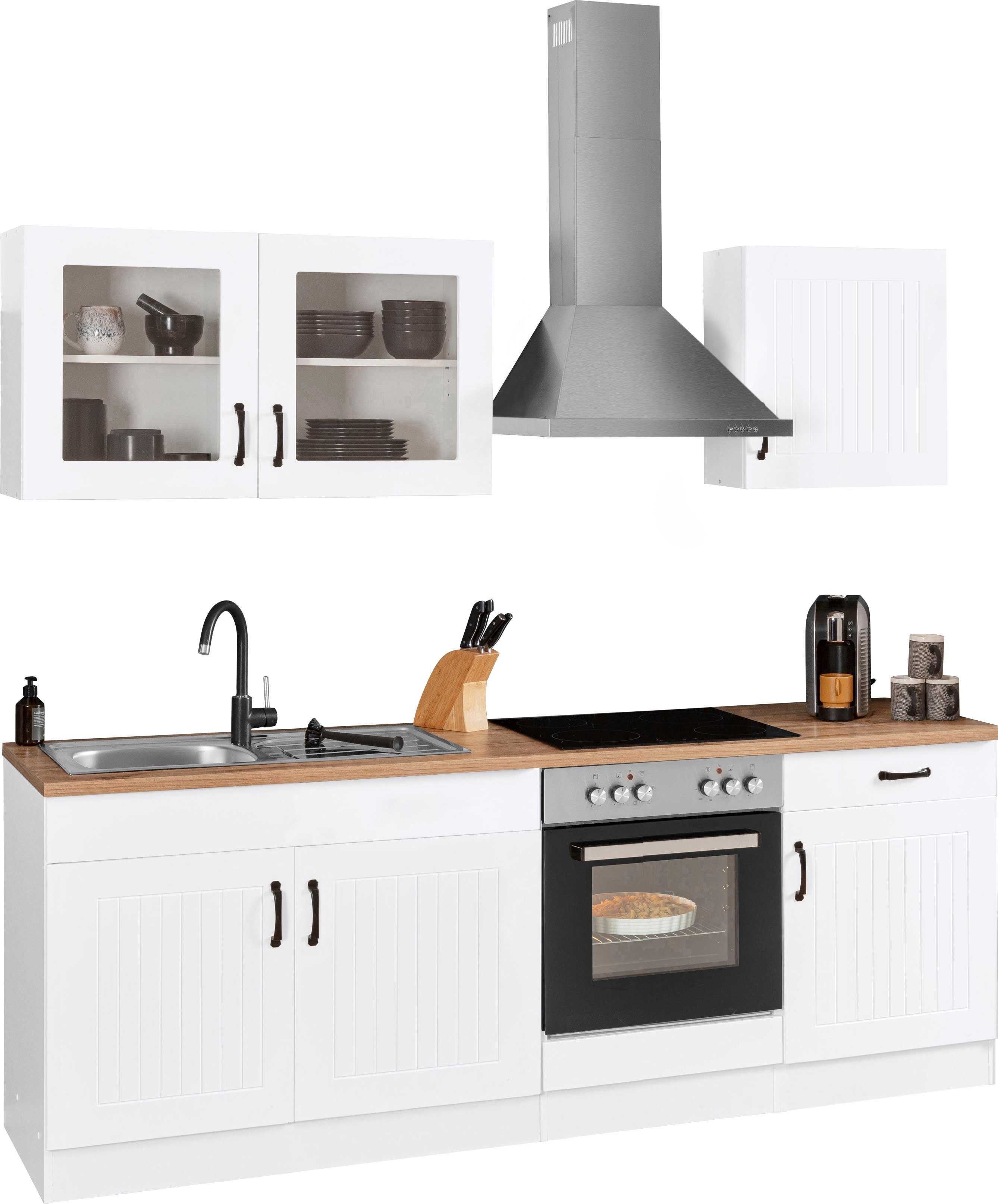 HELD MÖBEL Küchenzeile »Athen«, mit E-Geräten, Breite 210 cm online kaufen  | OTTO