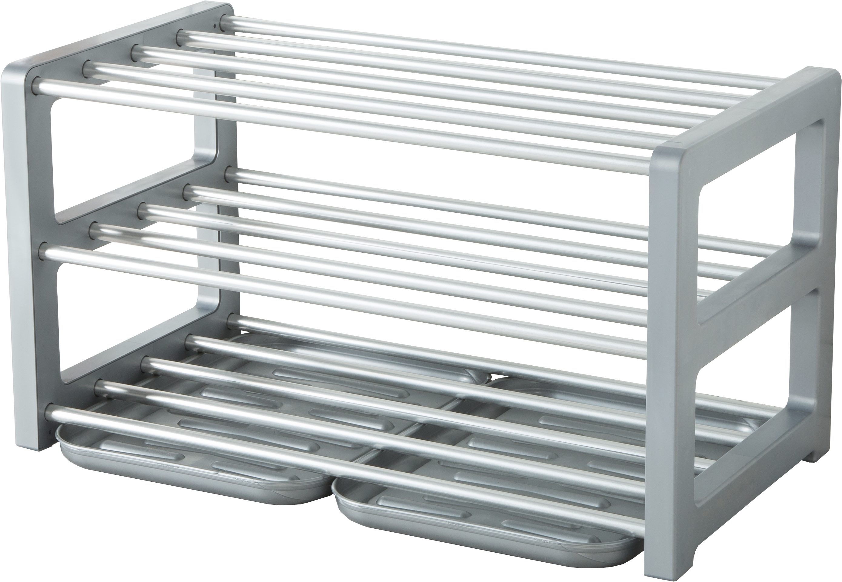 Ruco Schuhregal, mit Schmutzauffangschalen, Aluminium, bis zu 9 Paar Schuhe günstig online kaufen