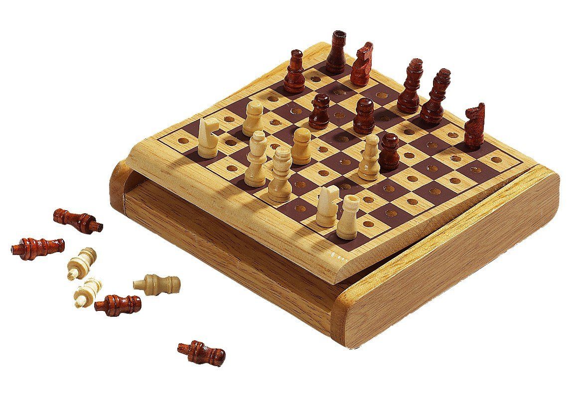 Philos Spiel Philos 2707 - Schach, mini, Reisespiel, Feld 12 mm