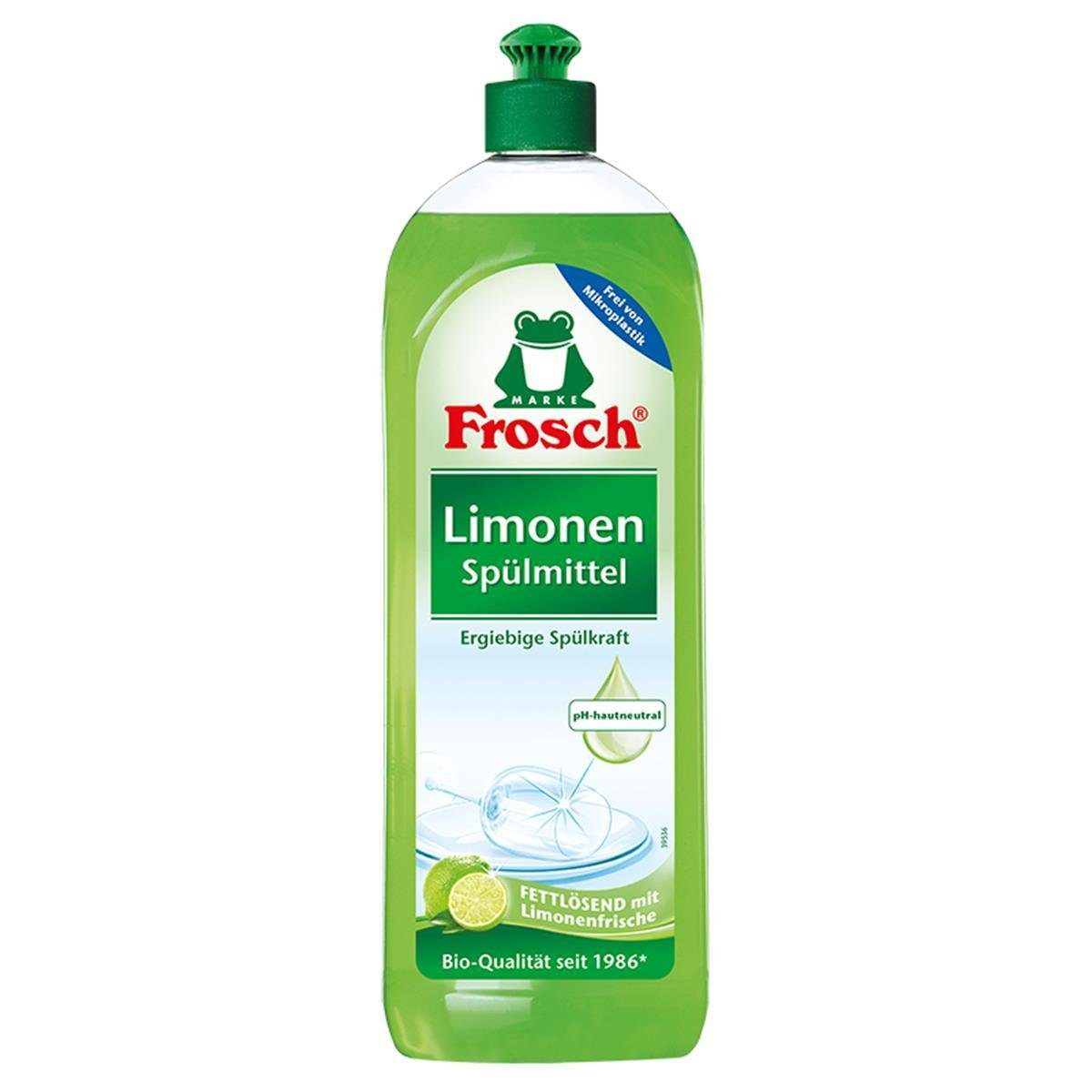 FROSCH Frosch Spülmittel 750 ml mit fettlösenden Limonen- Extrakten Geschirrspülmittel