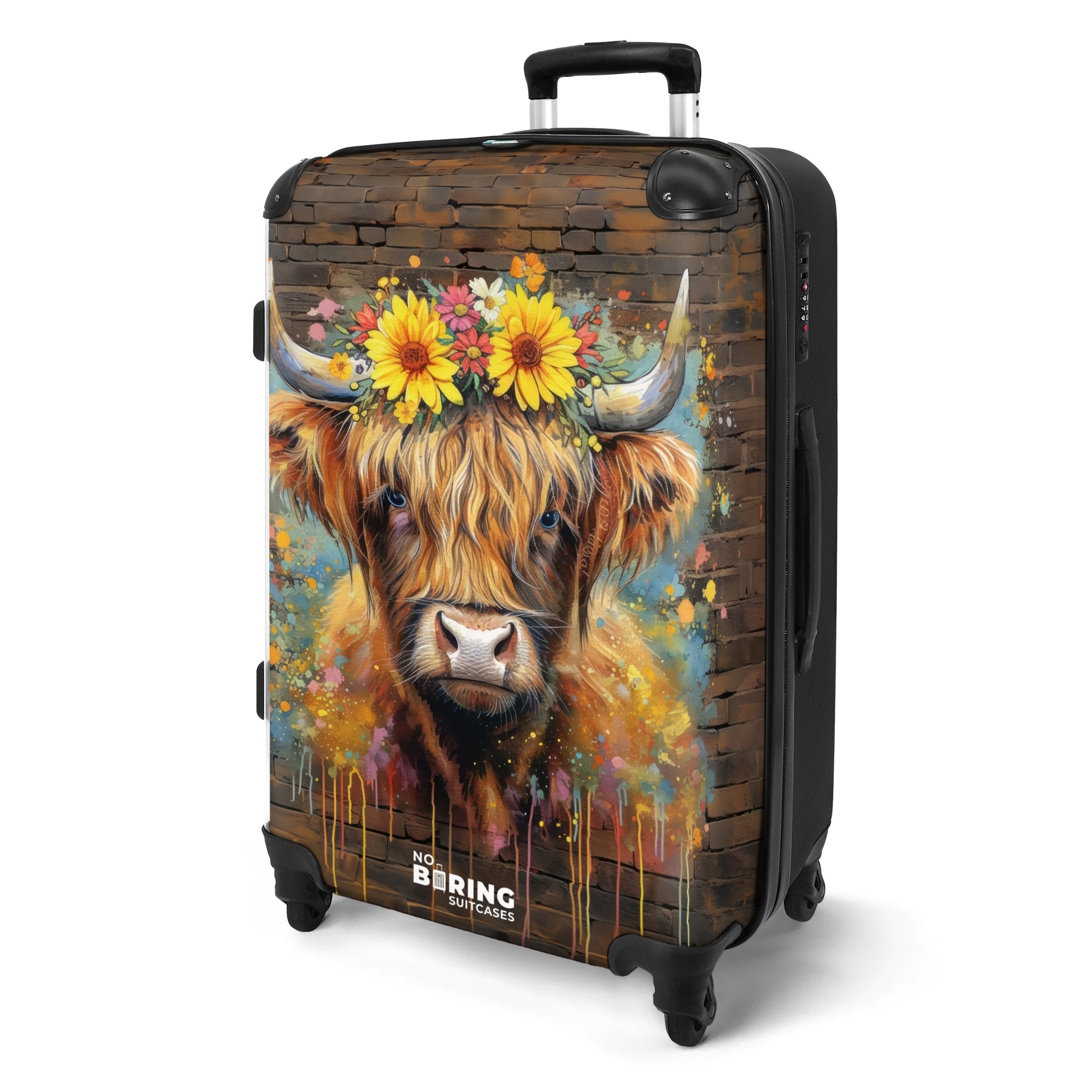 NoBoringSuitcases.com© Hartschalen-Trolley Graffiti Schottischer Highlander günstig online kaufen