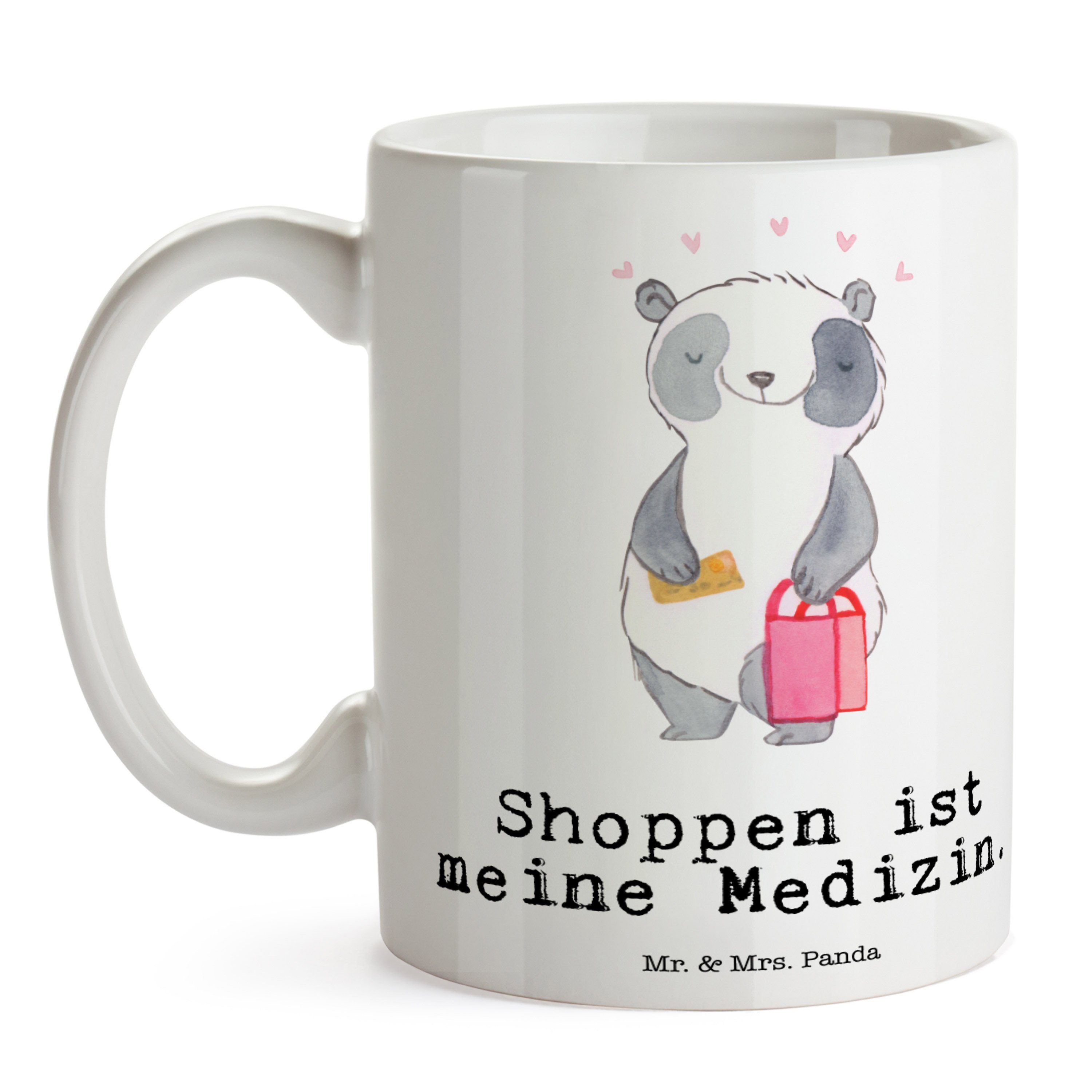 - Panda Panda Tasse Danke, Medizin Mrs. Weiß Tasse - & Geschenk, Keramik Mr. einkau, Shopping Motive,