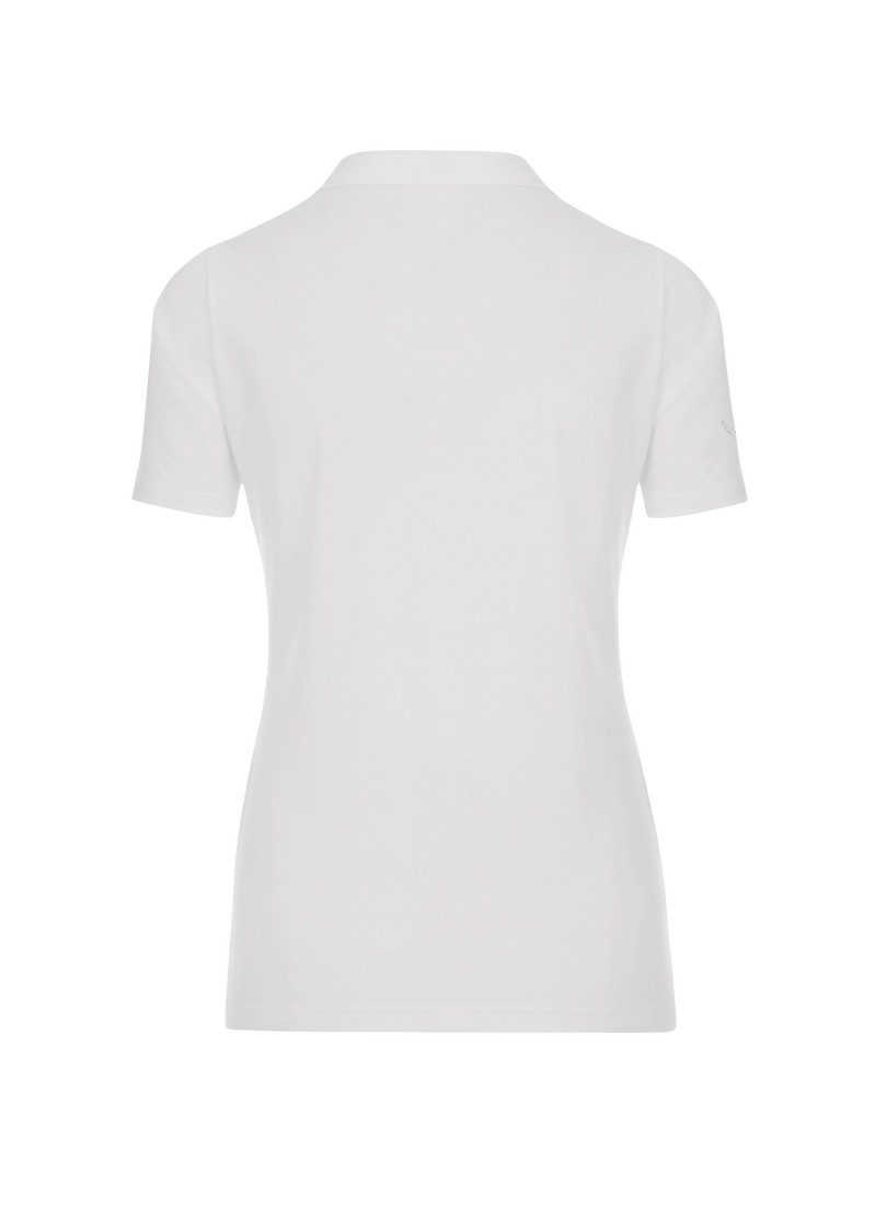 Trigema Poloshirt TRIGEMA Poloshirt aus Baumwolle mit Kristallsteinen (1-tlg) – Bild 4 von 5