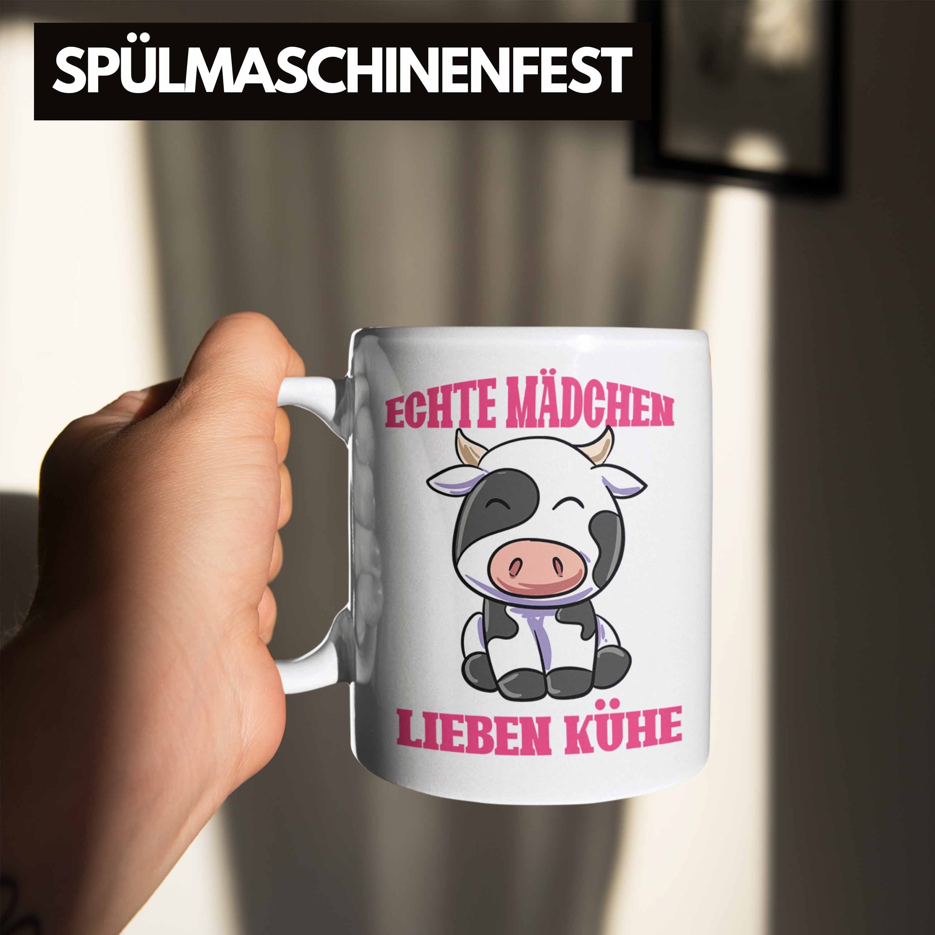 Tasse Mädchen Gesch Lieben Landwirtin Geschenk Echte Tasse Kühe Weiss Kuh Bäuerin Trendation