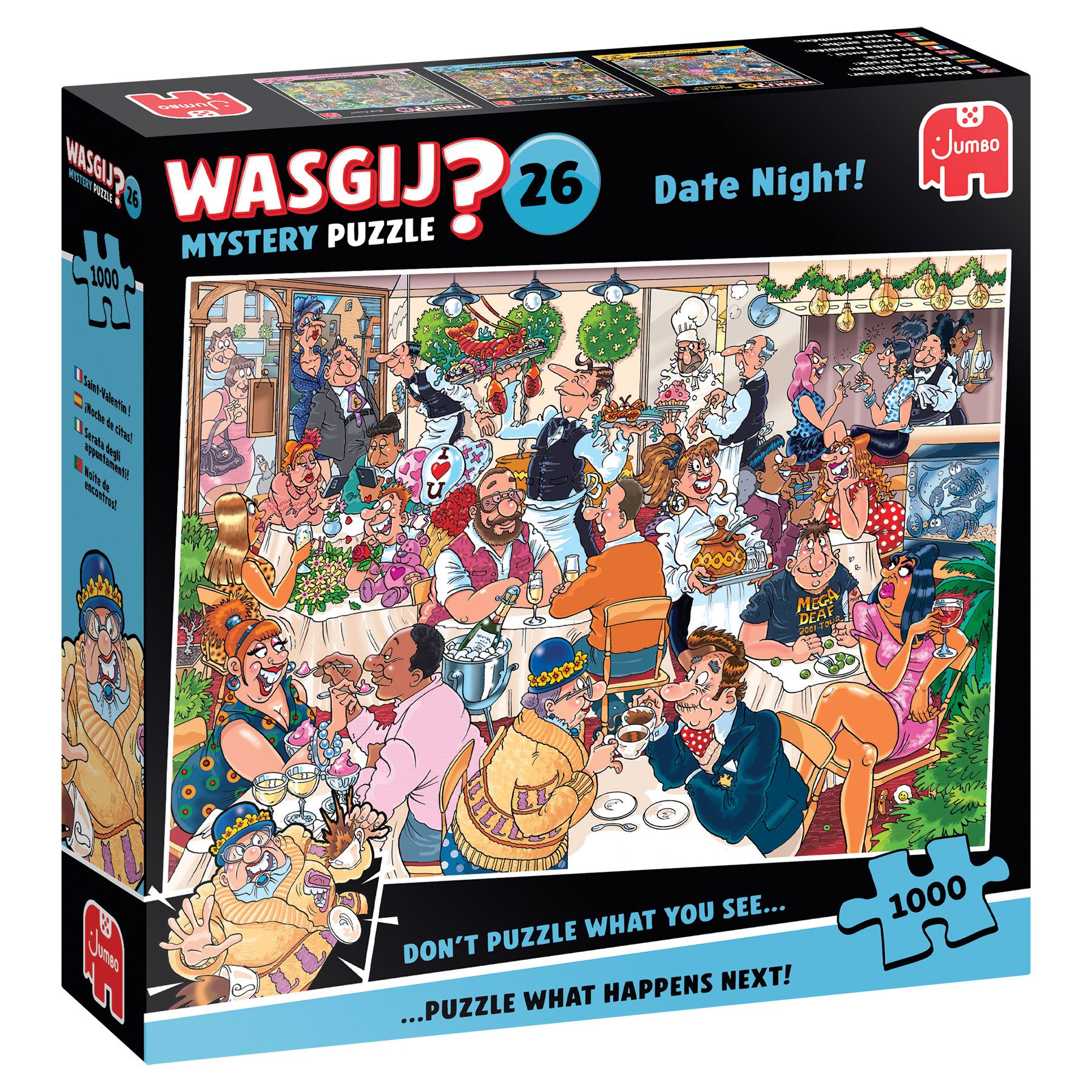 Jumbo Spiele Puzzle Wasgij Mystery 26, Date-Abend, 1000 Teile Puzzle, 1000 günstig online kaufen