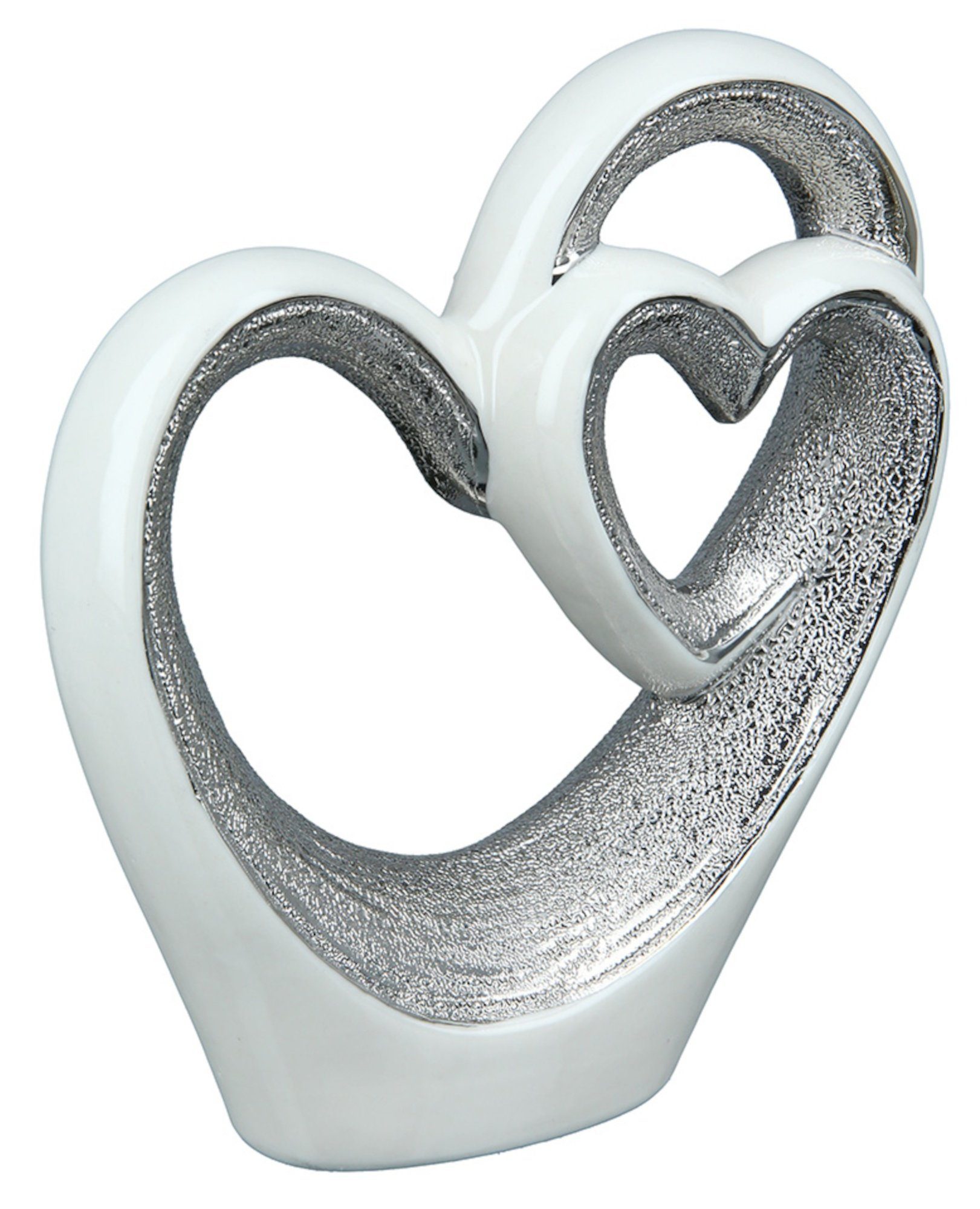 Skulptur Herz Dekoration Deko Skulptur von aus Handwerk im Gilde GILDE Porzellan Herz
