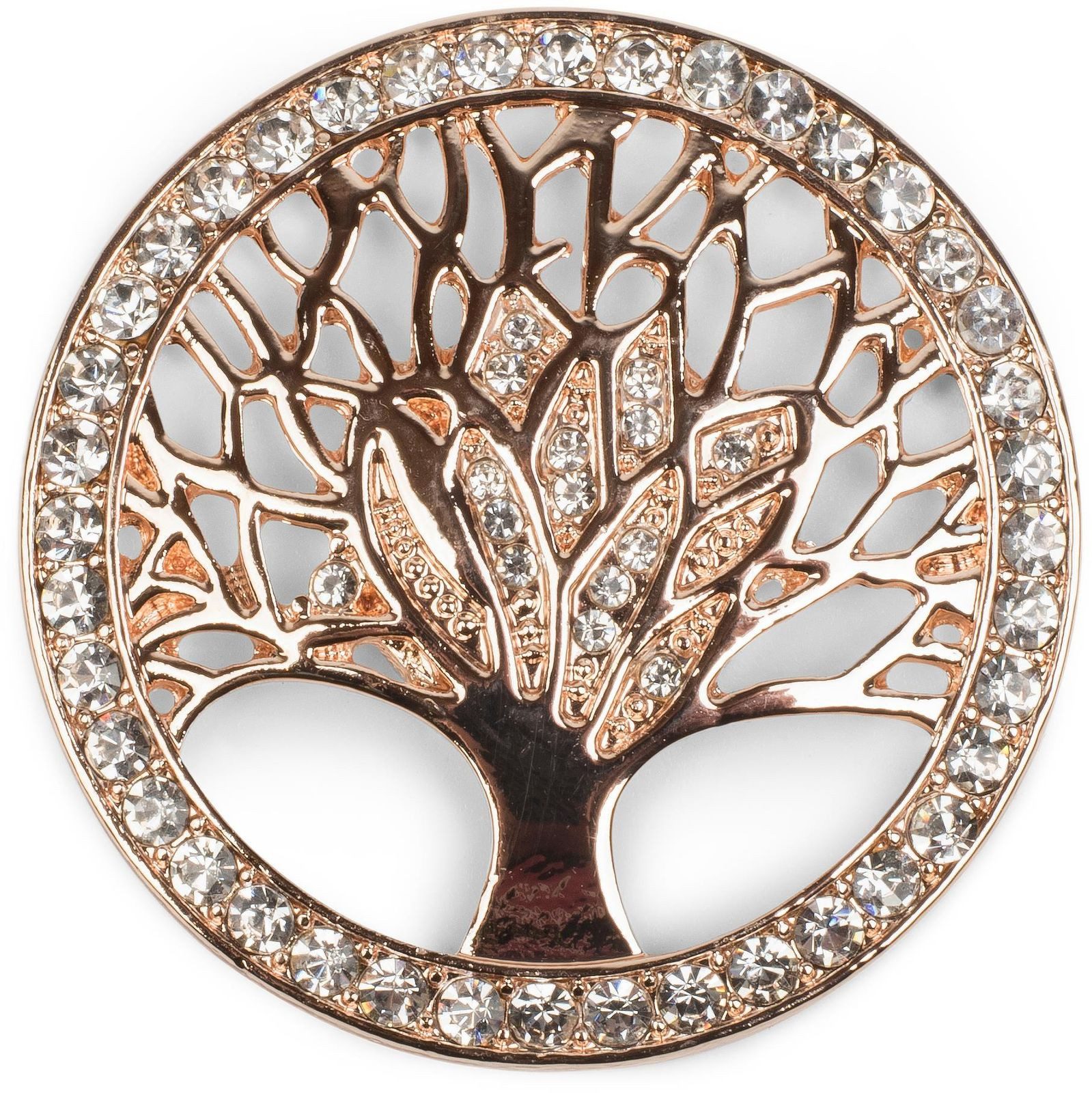 styleBREAKER Brosche Lebensbaum Magnet Brosche mit Strass (1-tlg)