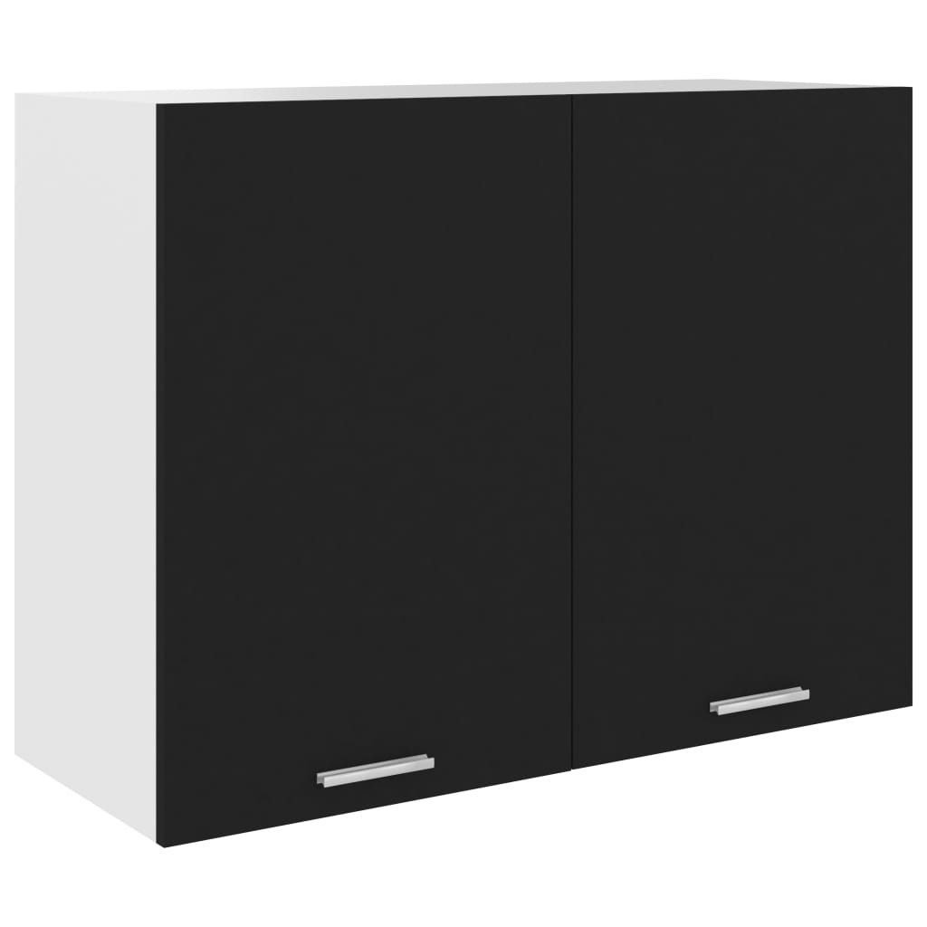 DOTMALL Hängeschrank Hängeschrank Lyon Schwarz 80x31x60 günstig online kaufen