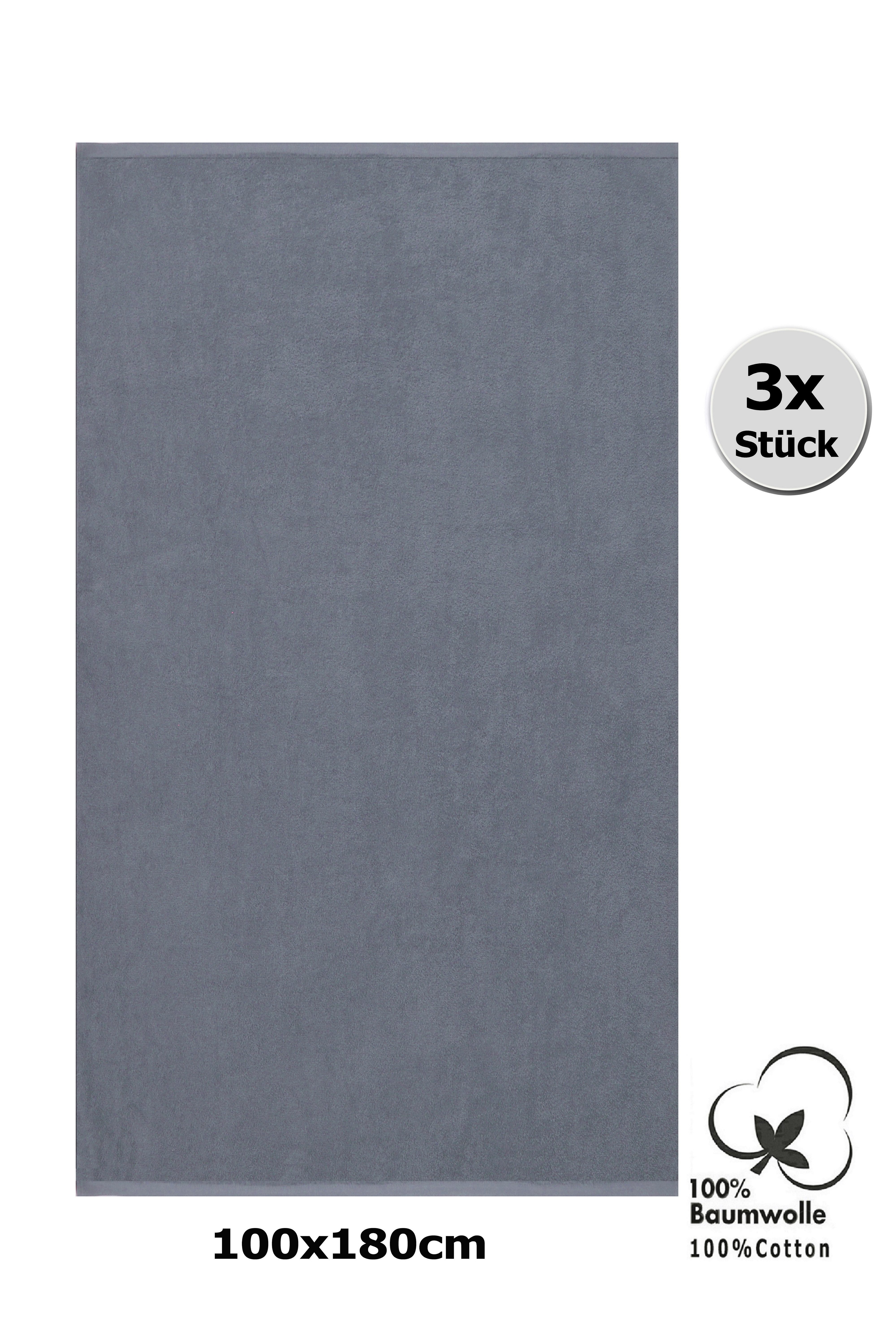 Betz Badetücher 3 Stück Badetuch Set XXL DRESDEN Saunatücher Strandtuch 100 günstig online kaufen