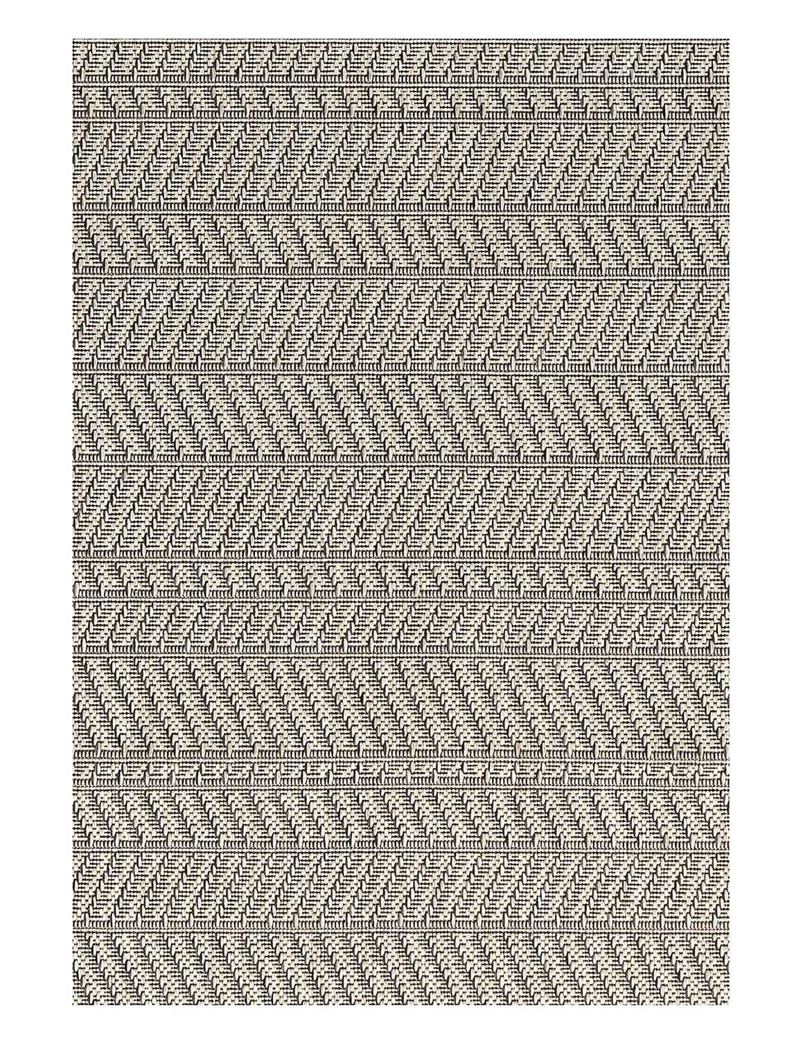 Outdoorteppich LINEO, Beige, Schwarz, Kunstfaser, rechteckig, 200 x 290 Wasserabweisend cm, UV-beständig
