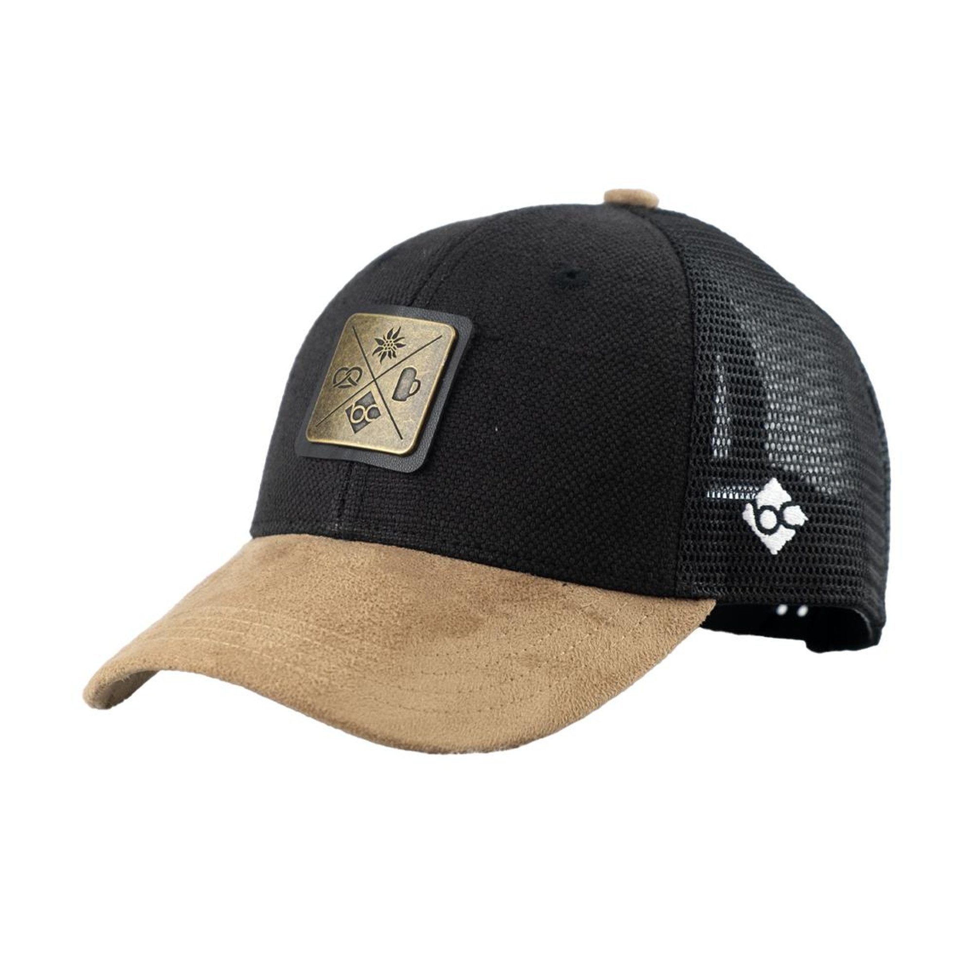 Bavarian Caps Baseball Cap Bavarian Caps "Kreizweis" - schwarzgrau (Curved) (Basecap, Basecap)