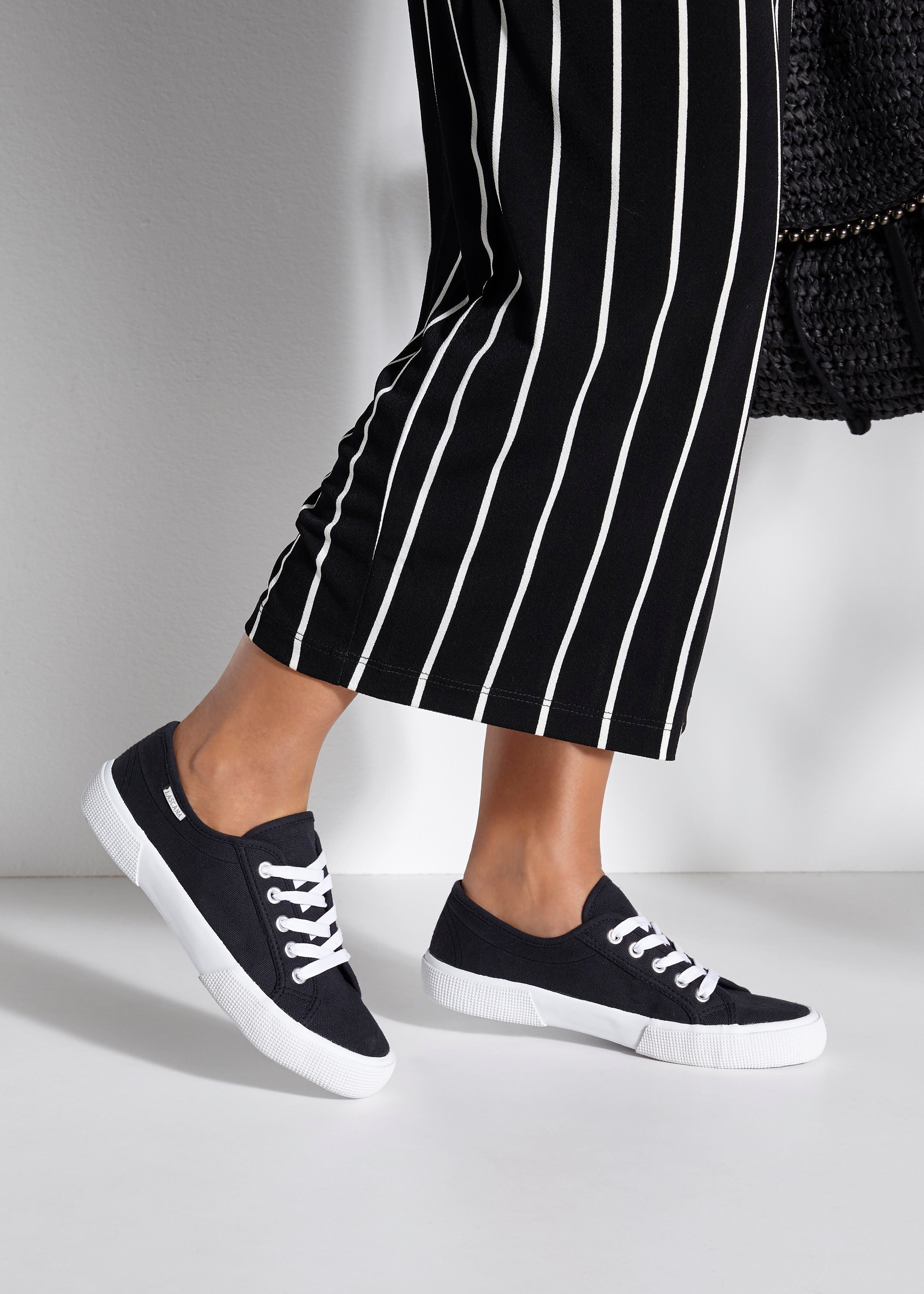 LASCANA Sneaker aus Textil, Schnürhalbschuh, Freizeitschuh günstig online kaufen