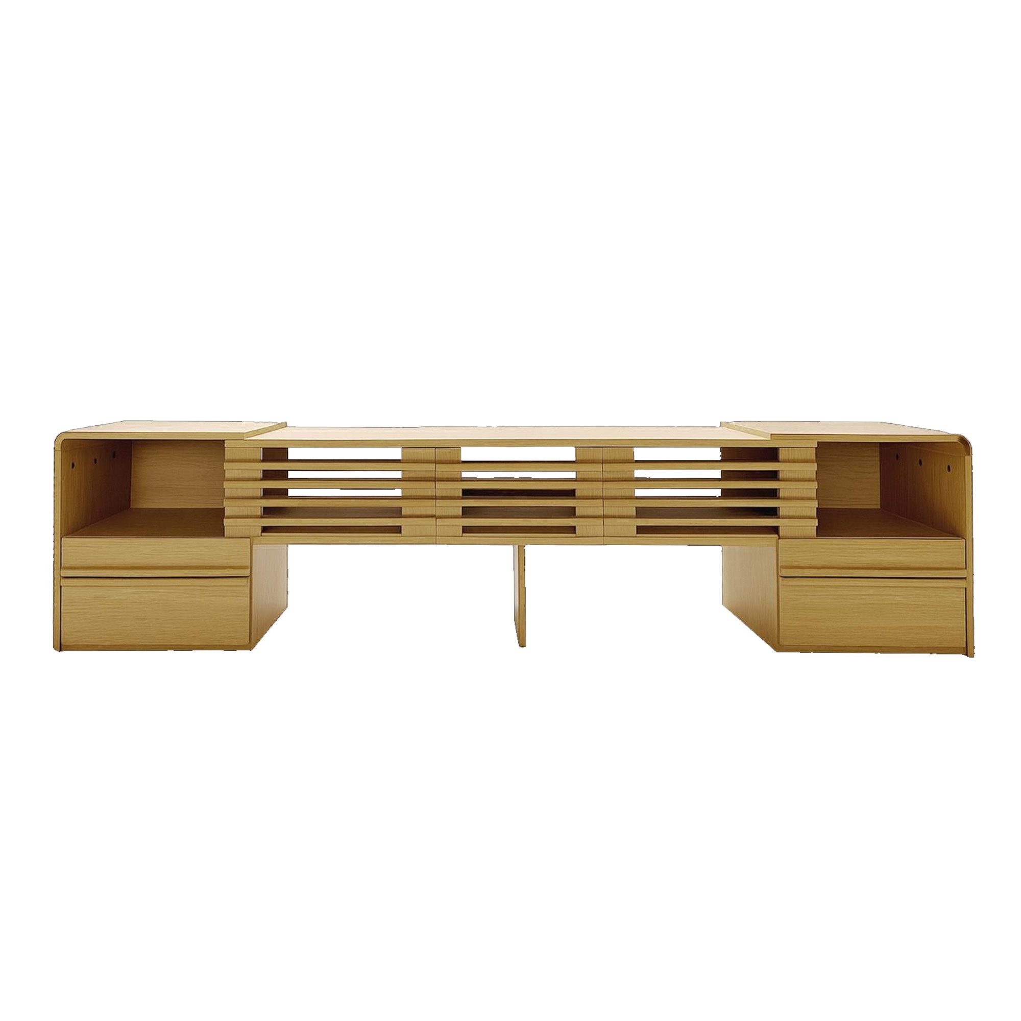 eGenuss Standfuß Modularer TV-Stand aus Holz – Erweiterbar, mit Stauraum, Modern / Minimalistisch