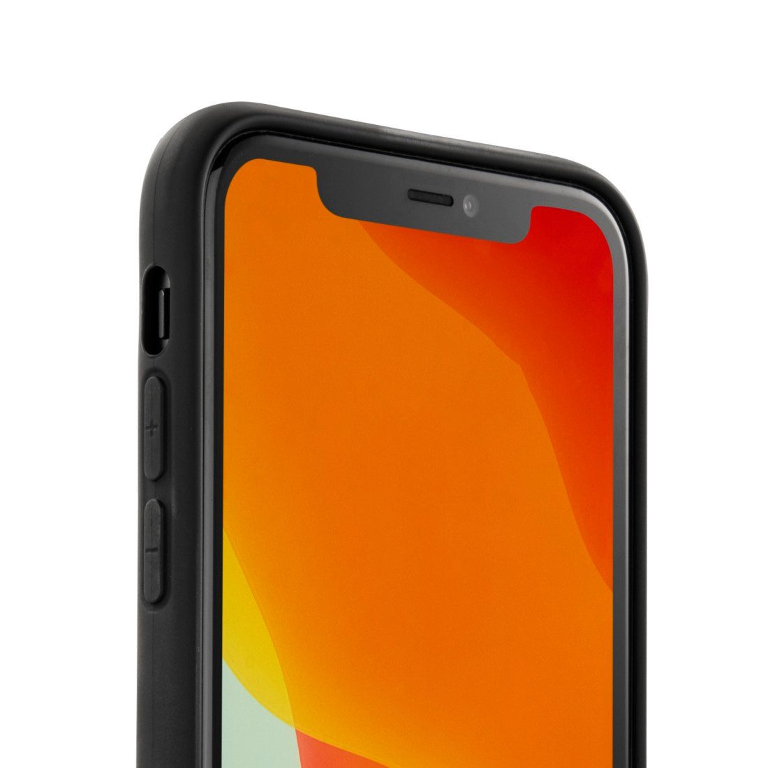 Hama Handyhülle Handyhülle "Fantastic Feel" für Apple iPhone 11, Schwarz, Kratzschutz und bezogene Seitentasten