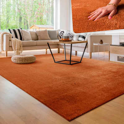 Teppich Cadiz 630, Paco Home, rechteckig, Höhe: 14 mm, Uni-Farben, besonders weich, waschbar, auch als Доріжка erhältlich