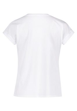 Cartoon T-Shirt mit Ärmelaufschlag (1-tlg) Foliendruck