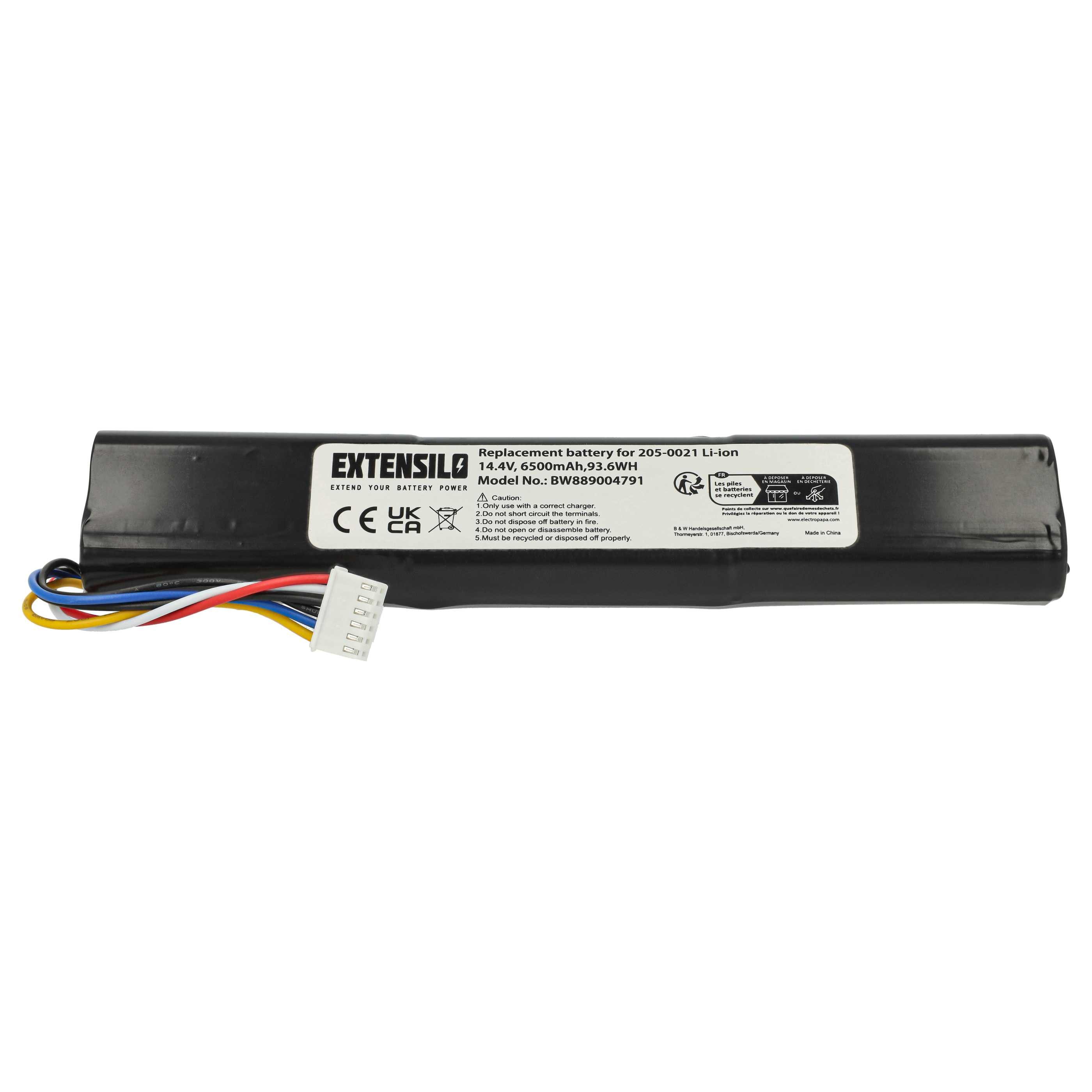 Extensilo Akku passend für Neato D 8, 9, 10 Saugroboter (6500 mAh, 14,4 V, Staubsauger-Akku Akku Li-Ion 6500 mAh (14,4 V, 1 St), Leistungsfähiger Austausch-Akku für Ihren Saugroboter