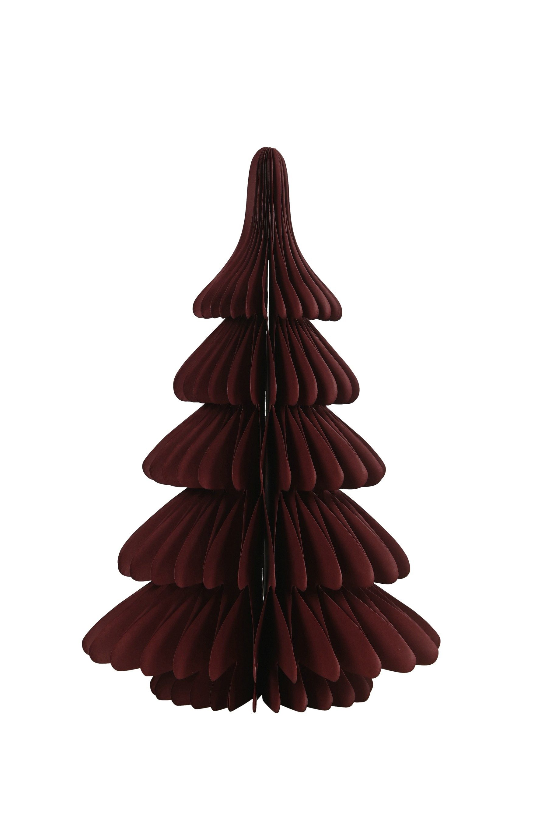 finehomegarden Dekofigur Weihnachtsschmuck Tanne Papier bordeaux H30cm + H4 günstig online kaufen