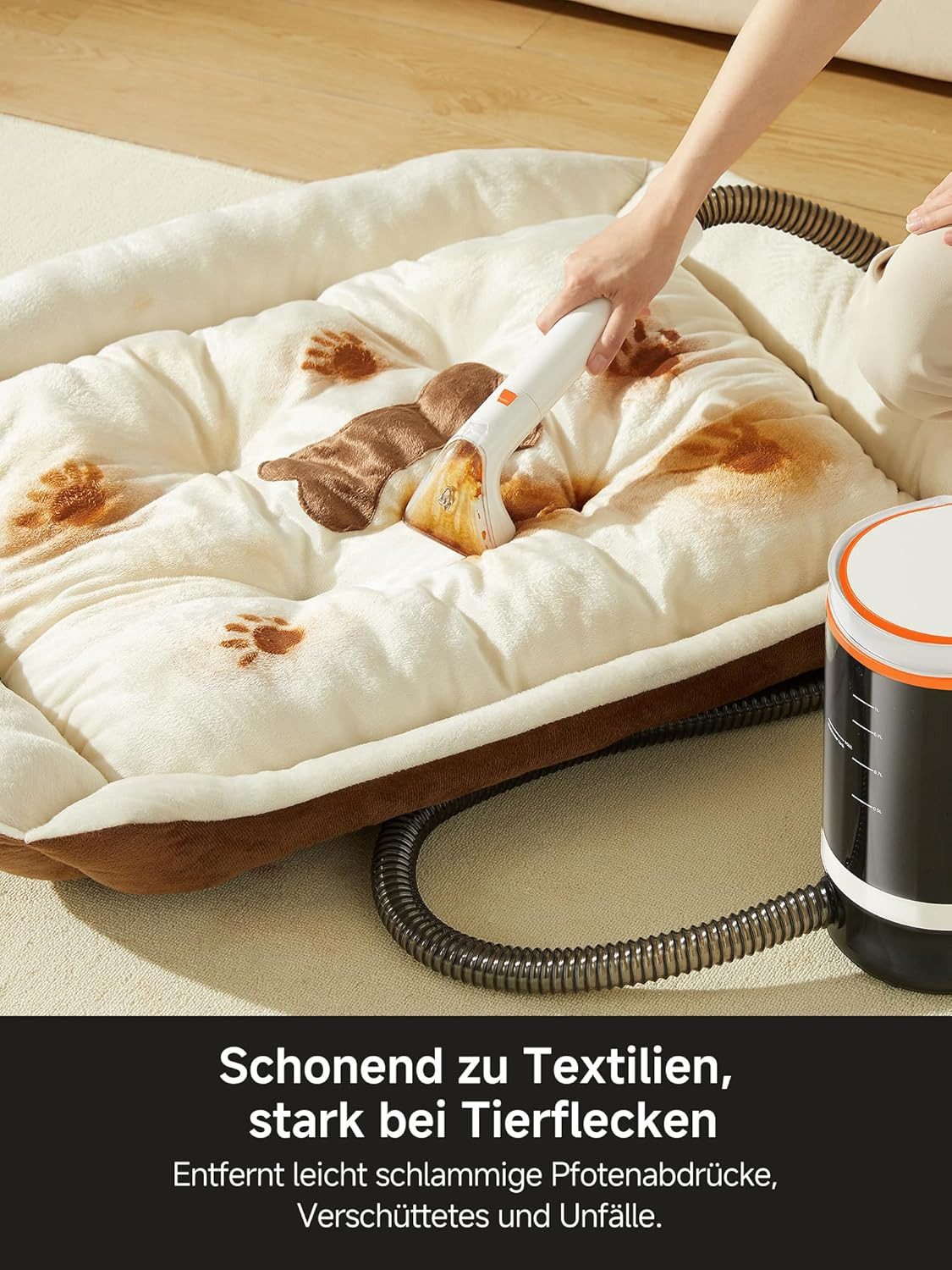 UWANT Teppichreinigungsgerät B300 PRO Waschsauger Teppichreiniger, 600W 18kPa Polsterreiniger, 600 W, mit Beutel, mit Reinigungsmittel & Fugenbürste, für Teppich, Sofa, Polster, Auto