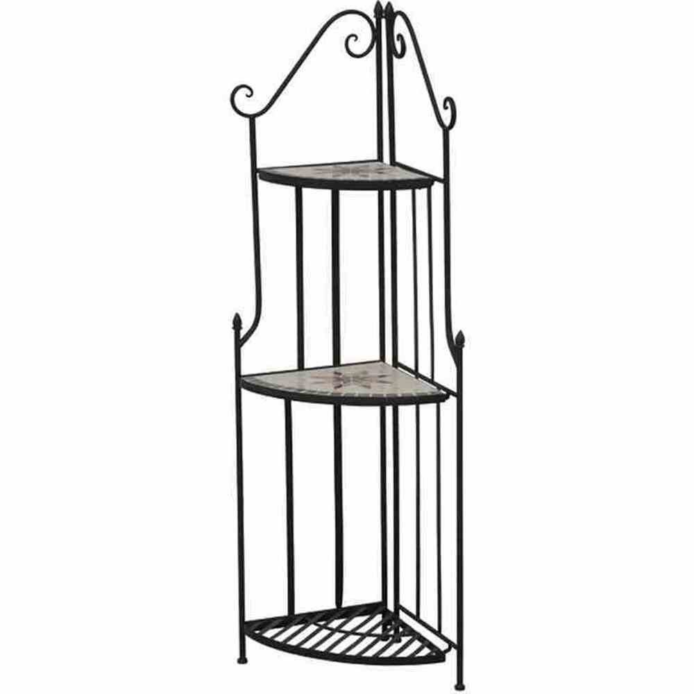 GAUTZSCH Eckregal in matt schwarz, Stahl pulverbeschichtet - 36x141,5x36 (BxHxT)