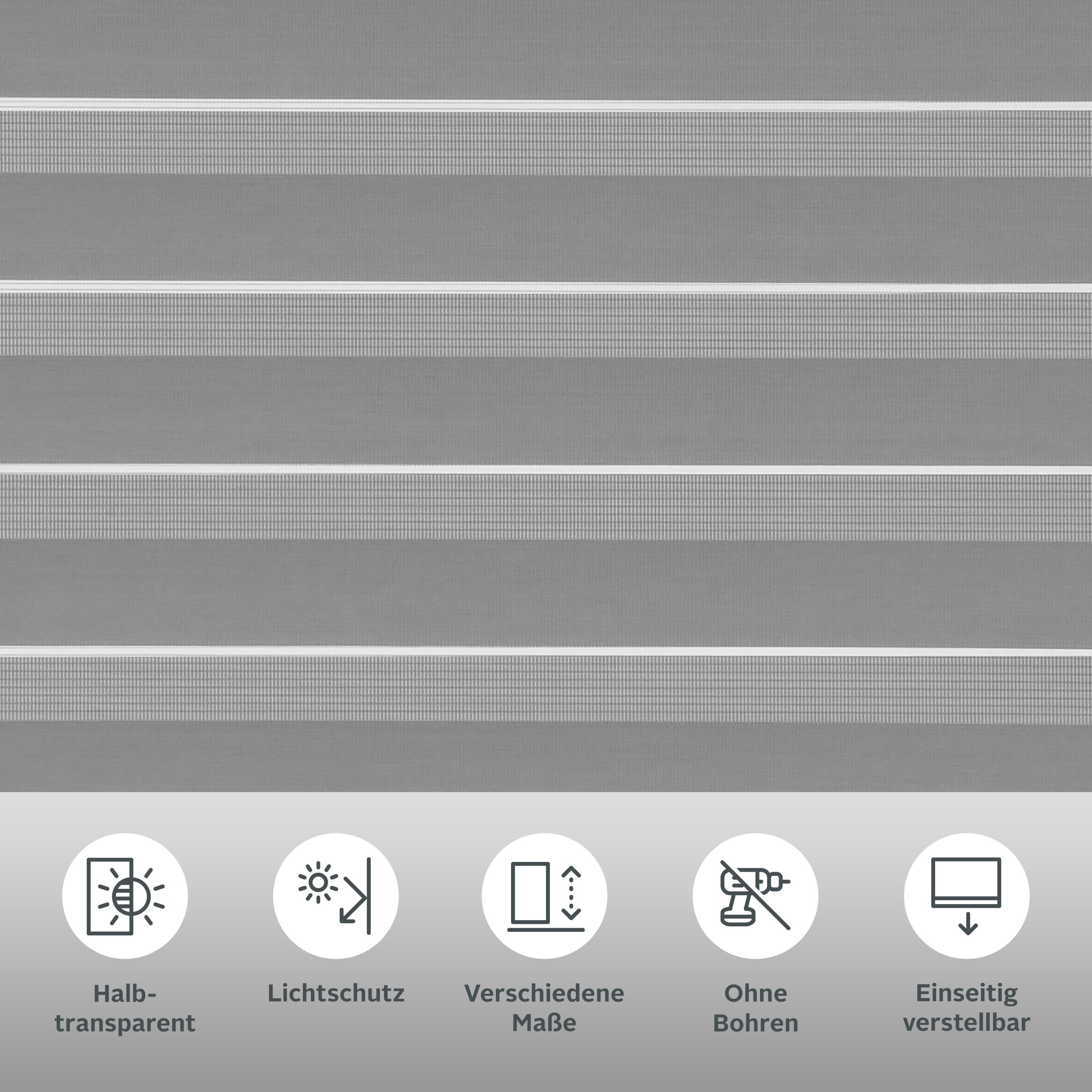 Doppelrollo MARANO, OTTO home, Lichtschutz, ohne Bohren, freihängend, Klemmfix, Fixmaß, Bestseller mit über 7000 4,5-Sterne-Bewertungen, Klemmträgern