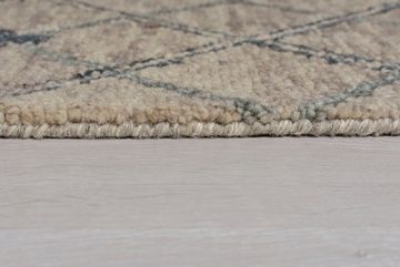 Wollteppich Diego, FLAIR RUGS, rechteckig, Höhe: 40 mm, fußbodenheizungsgeeignet, aus 100% Wolle, mit Quasten, Boho Look