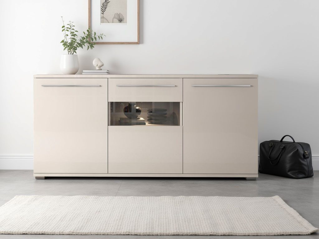 OTTO home Kommode Piano (H/B/T): 84,6/150/45,2cm), Hochglanz UV lackiert, Soft-Close Funktion