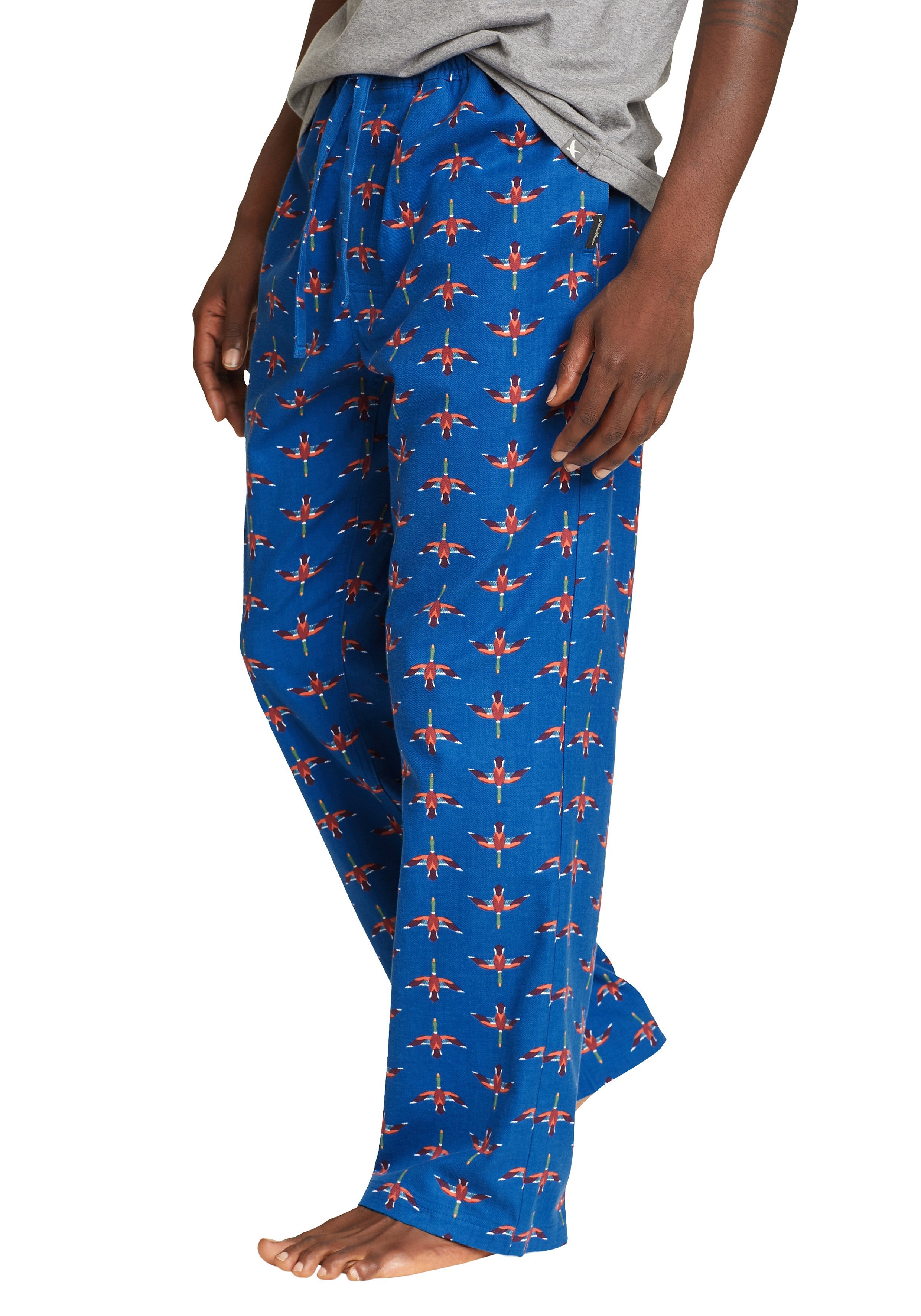 Eddie Bauer Pyjamahose Sleepwear mit Offiziersblau Flannel