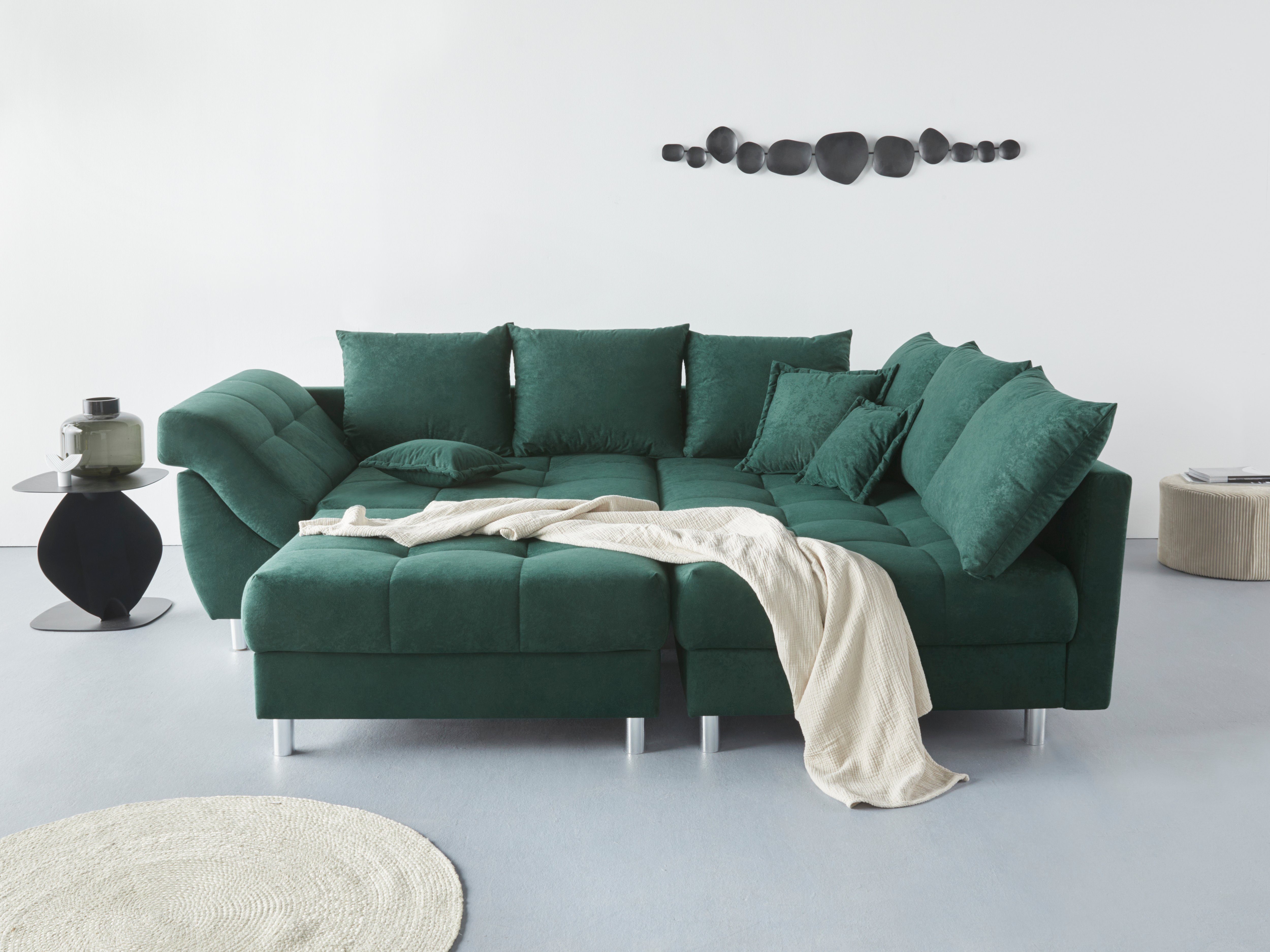 COLLECTION AB Polstergarnitur Hocker, links Ecksofa oder rechts (Spar-Set), Joseli, montierbar Recamiere und