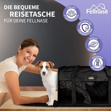 Fellnase Tiertransporttasche Hundebox Transporttasche Hund Katze, faltbar,für Fellnasen bis 10 kg