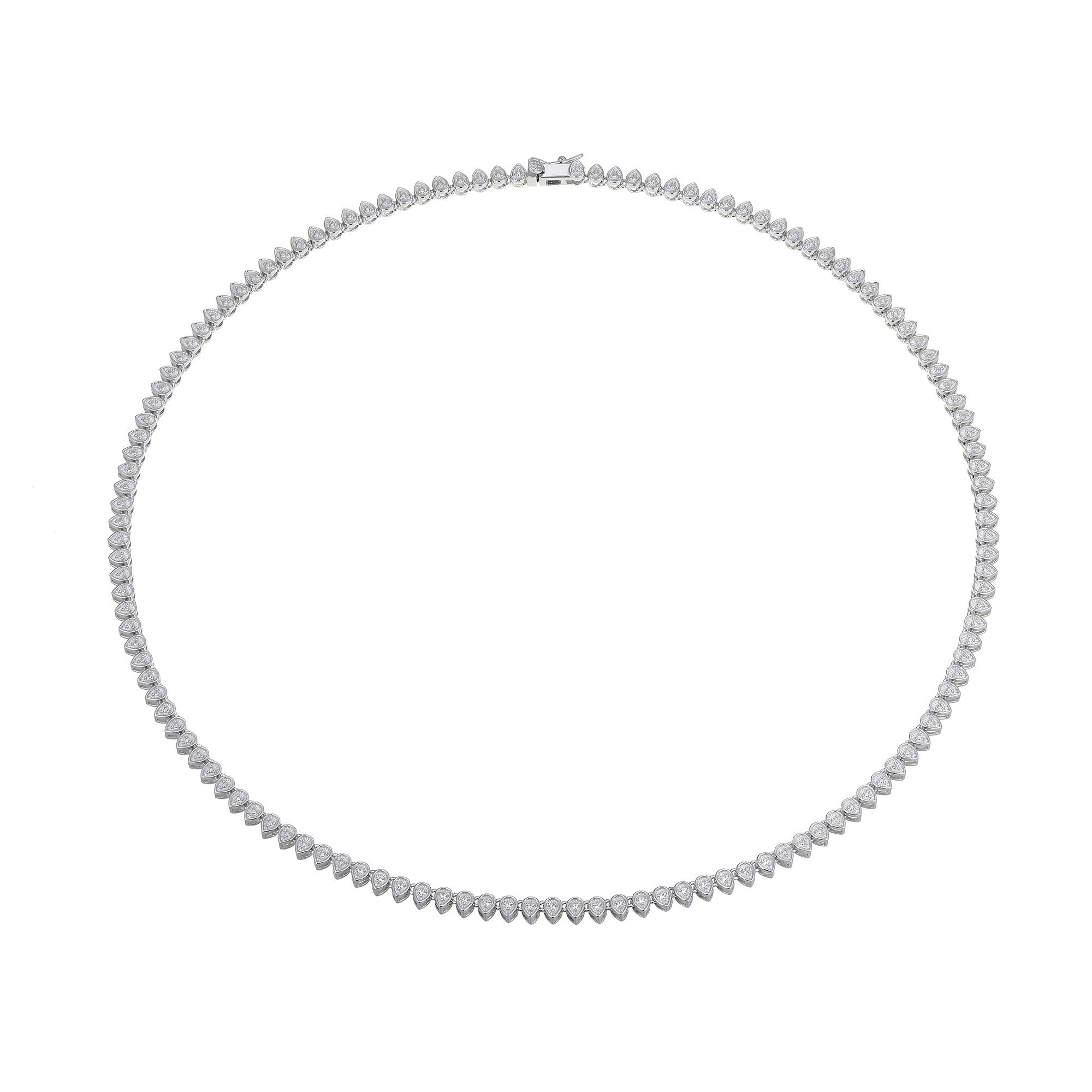 Cavill Silberkette Anspruchsvolle Zirkon-Sterling-Silber-Halskette (1-tlg)