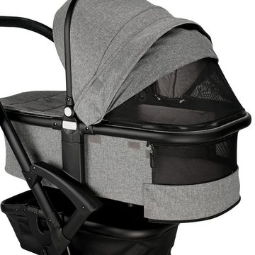 KETTLER Kombi-Kinderwagen Sportsitz Sonnenschutz Regenschutz Melange Grey, 5-Punkt Gurt, Sonnenschutz, Regenschutz