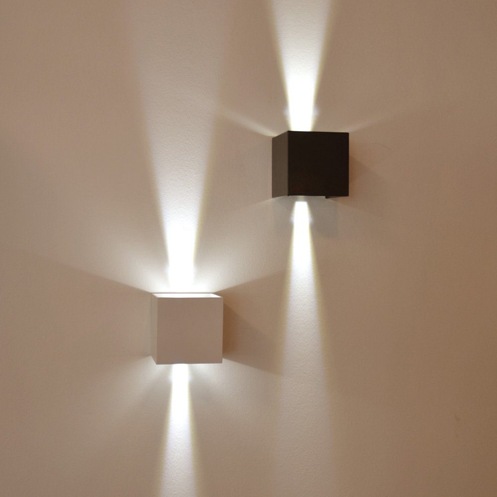 Wandleuchte Edelstahl, Ixa Warmweiß Außenwandleuchte LED IP44 s.luce